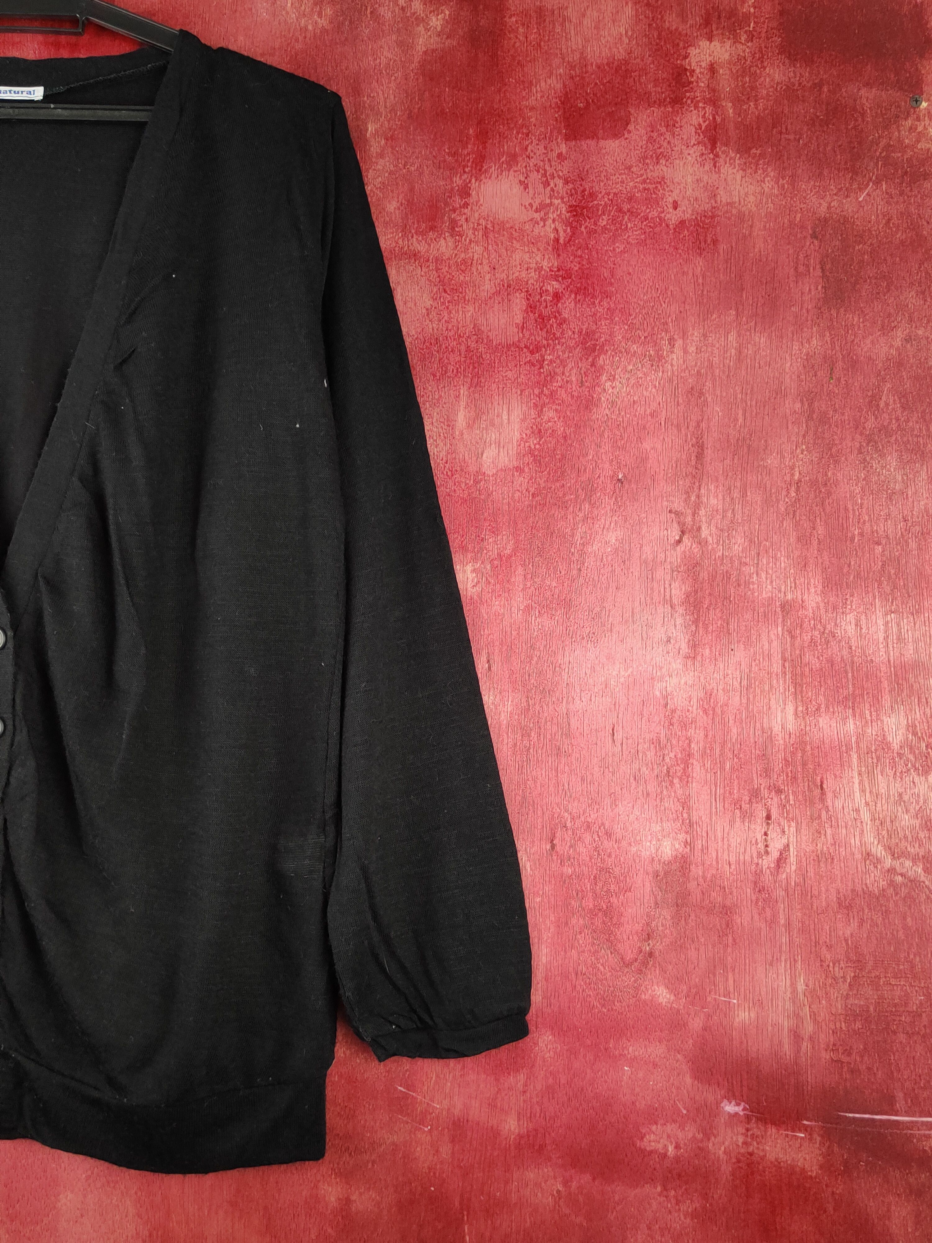 Japanese Brand Tea Natural Black Knitwear Cardigan #S1237 Size L / US 10 / IT 46 - 5 Thumbnail