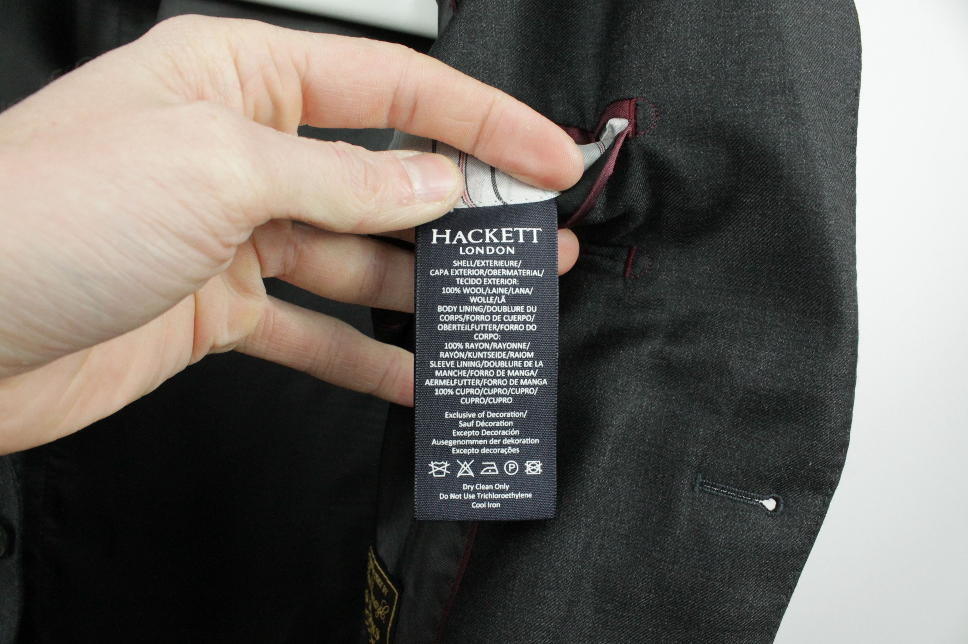 Hackett × Loro Piana Hackett Loro Piana Four Season 130'S Charcoal Wool Blazer Size US M / EU 48-50 / 2 - 9 Thumbnail