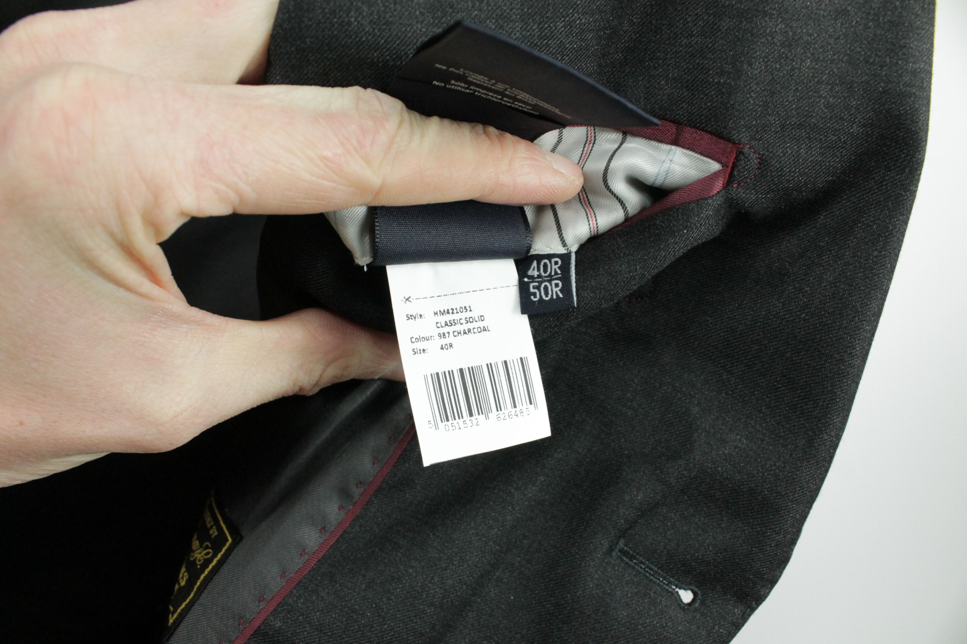 Hackett × Loro Piana Hackett Loro Piana Four Season 130'S Charcoal Wool Blazer Size US M / EU 48-50 / 2 - 11 Thumbnail