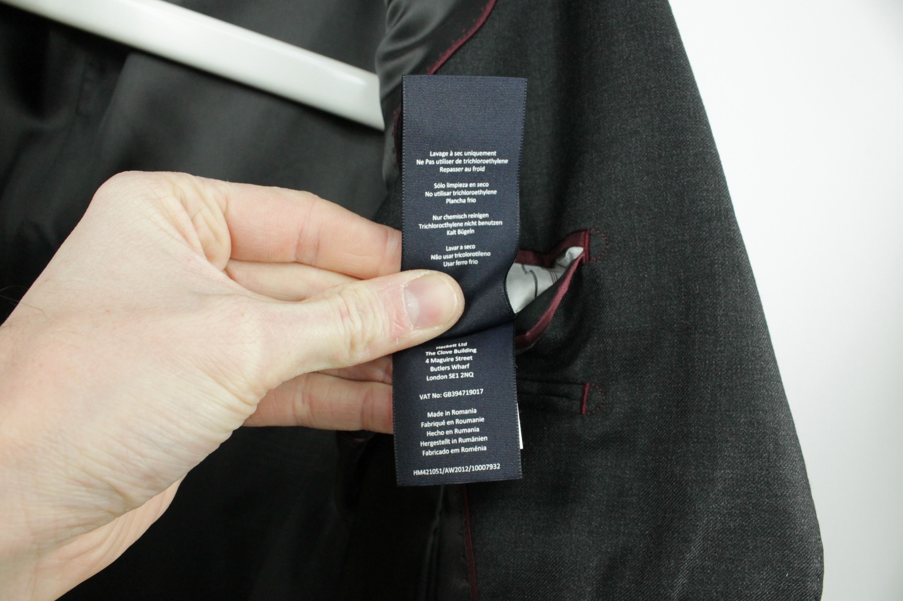 Hackett × Loro Piana Hackett Loro Piana Four Season 130'S Charcoal Wool Blazer Size US M / EU 48-50 / 2 - 10 Thumbnail