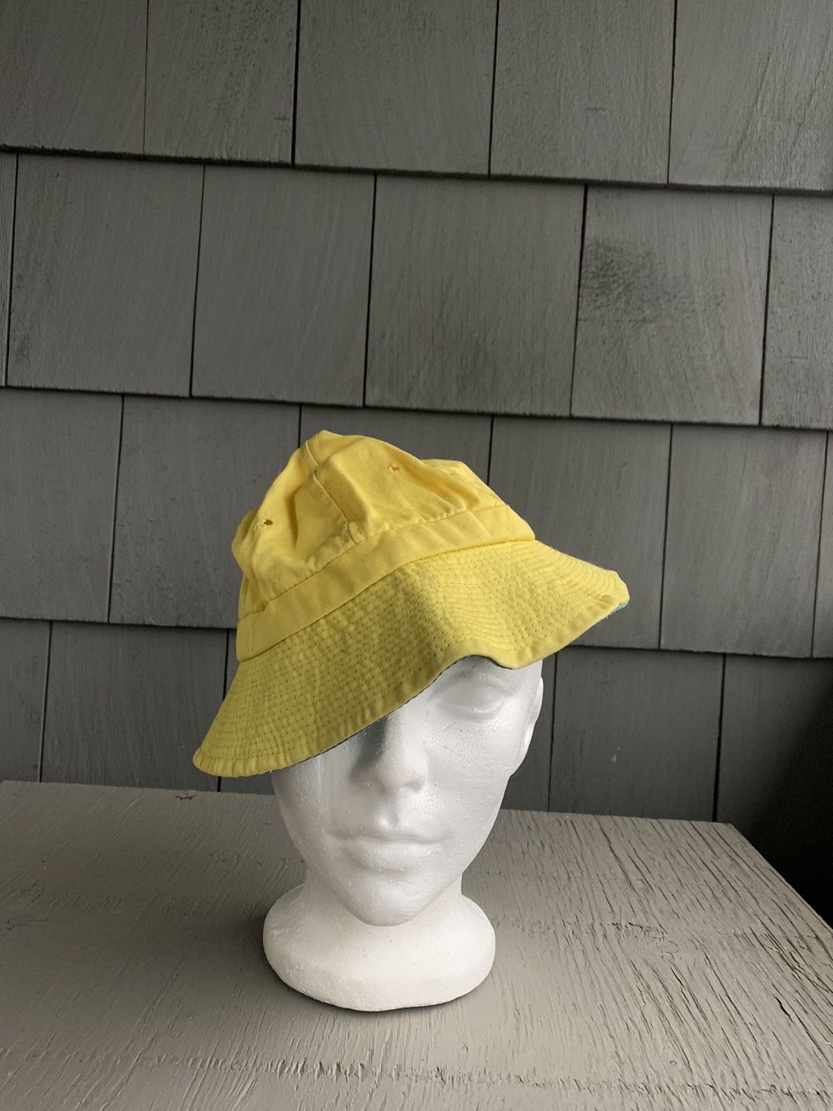 Japanese Brand × Vintage 90s Vintage Yellow Bucket Hat Love 7 Bill Murray Vibe Fisher Size ONE SIZE - 1 Thumbnail