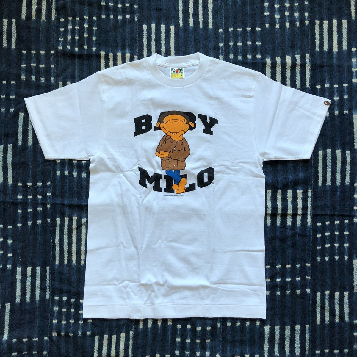 image of Vintage OG Bape Milo Tee M in White, Men's (Size Medium)