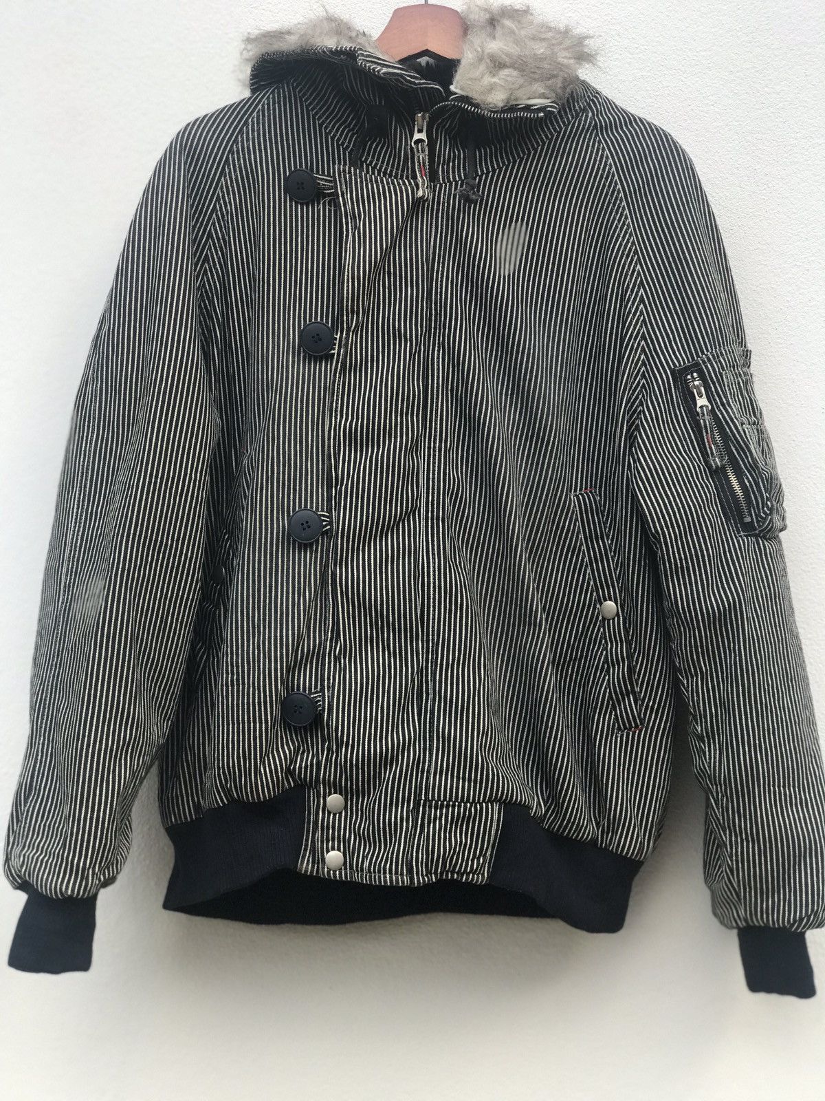 Japanese Brand Dog House Wabash Stripe Bomber Jacket Hoodie Size US M / EU 48-50 / 2 - 3 Thumbnail