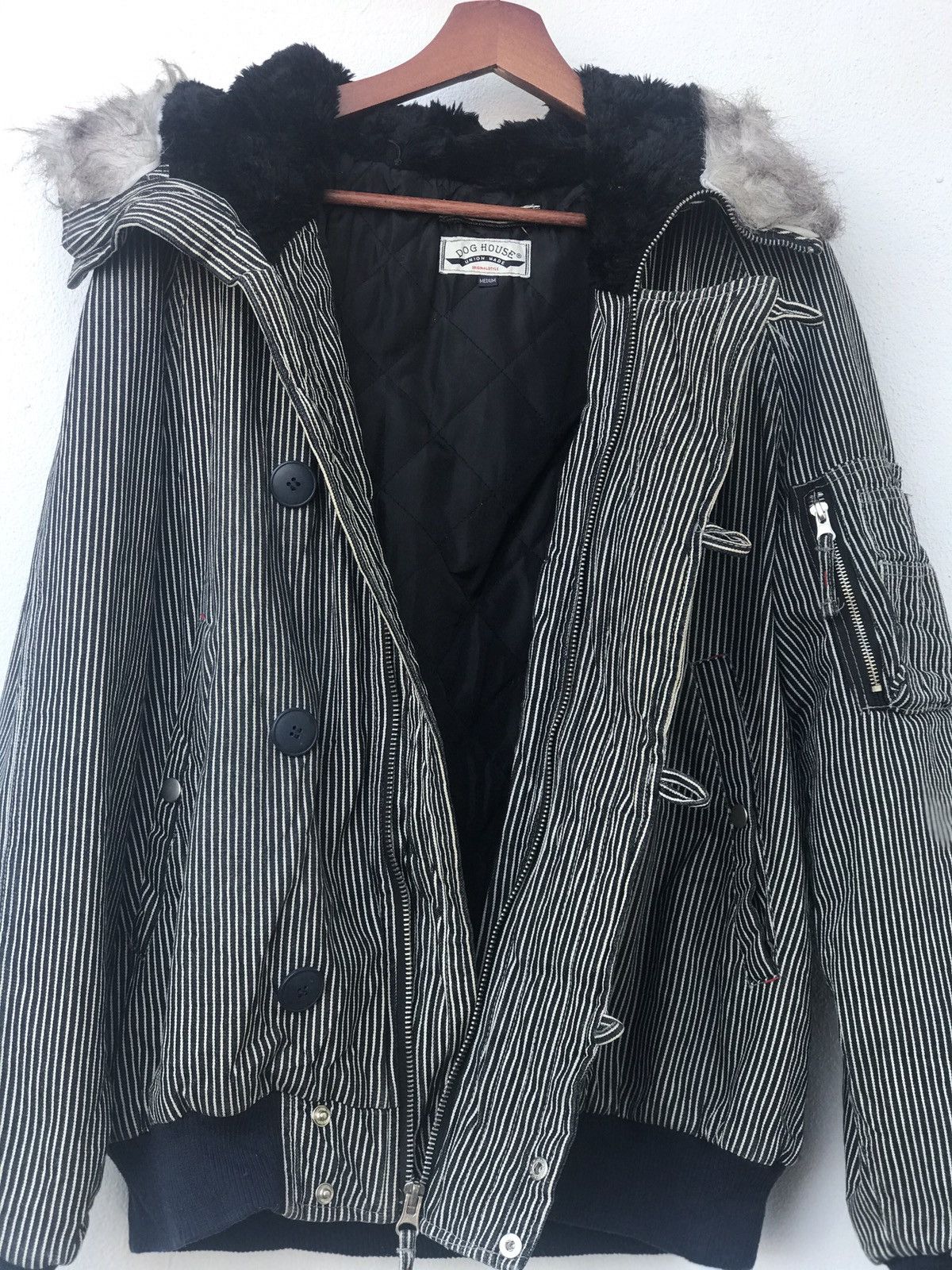 Japanese Brand Dog House Wabash Stripe Bomber Jacket Hoodie Size US M / EU 48-50 / 2 - 2 Thumbnail