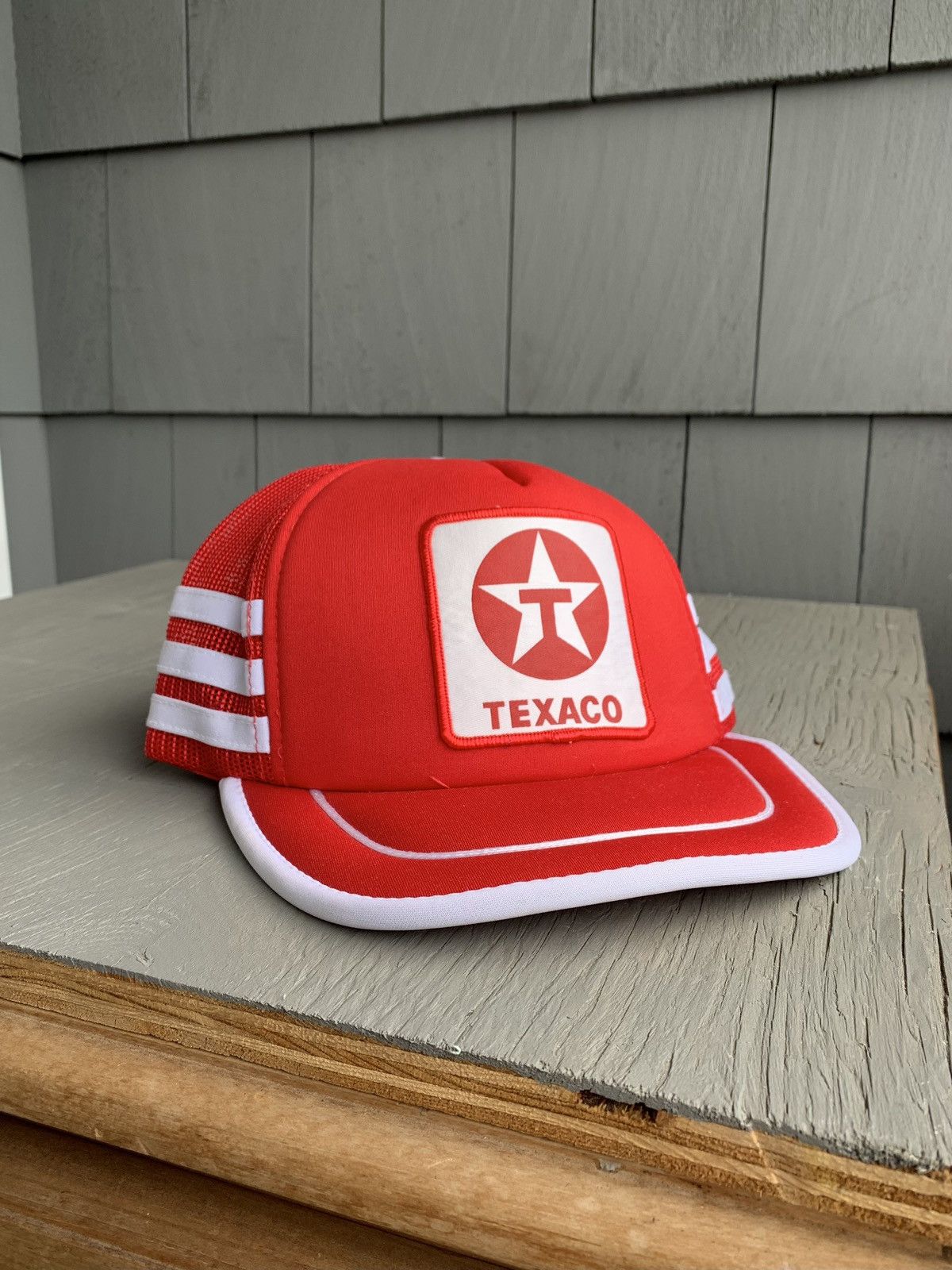 Vintage 1980s Texaco Gas Trucker Hat Vintage 3 Stripe Chief Keef 90 Size ONE SIZE - 1 Thumbnail