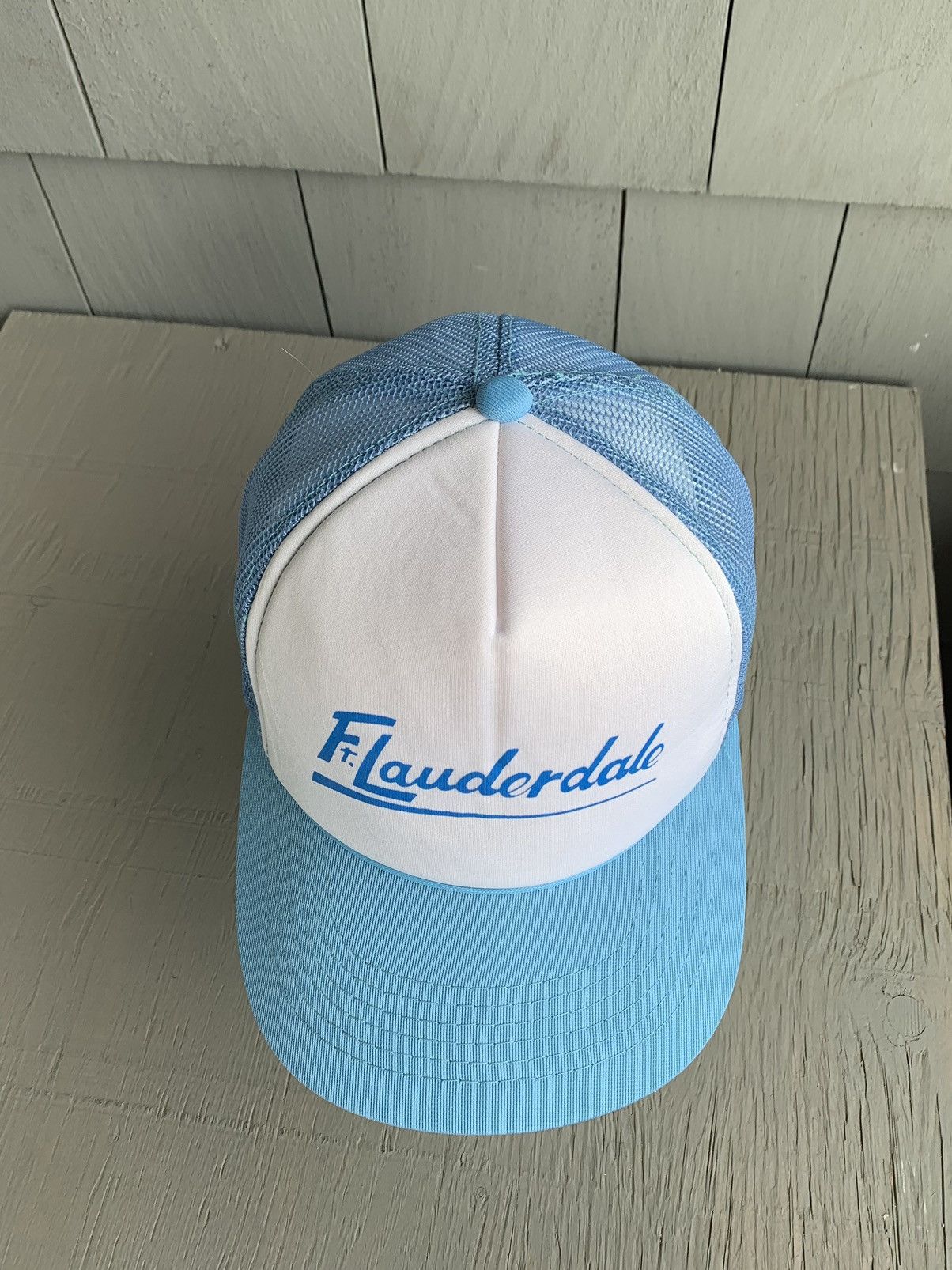 Vintage Vintage Fort Lauderdale Trucker Hat Baby Blue USA Pharrell Size ONE SIZE - 9 Thumbnail