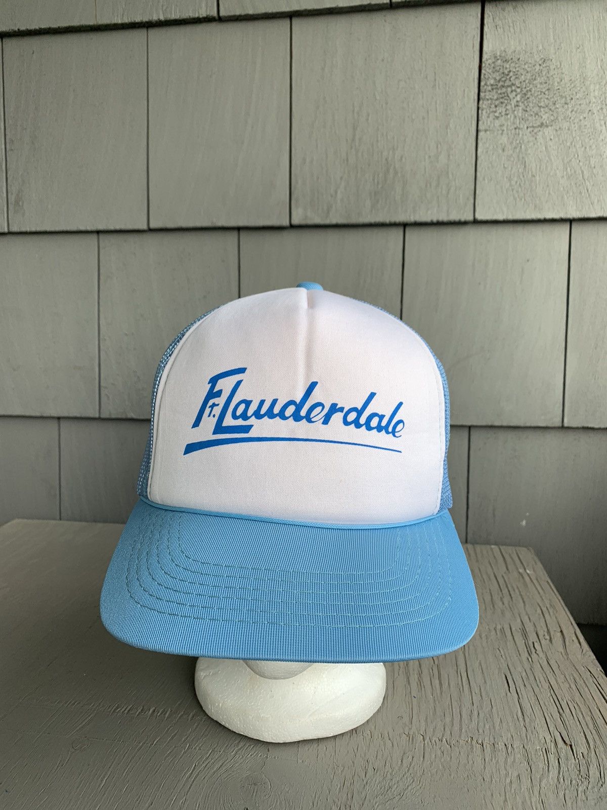 Vintage Vintage Fort Lauderdale Trucker Hat Baby Blue USA Pharrell Size ONE SIZE - 10 Thumbnail