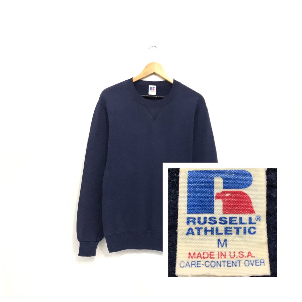 Russell Athletic Vintage Plain Sweatshirt Russell Crewneck Sweater Blank Size US M / EU 48-50 / 2 - 1 Thumbnail