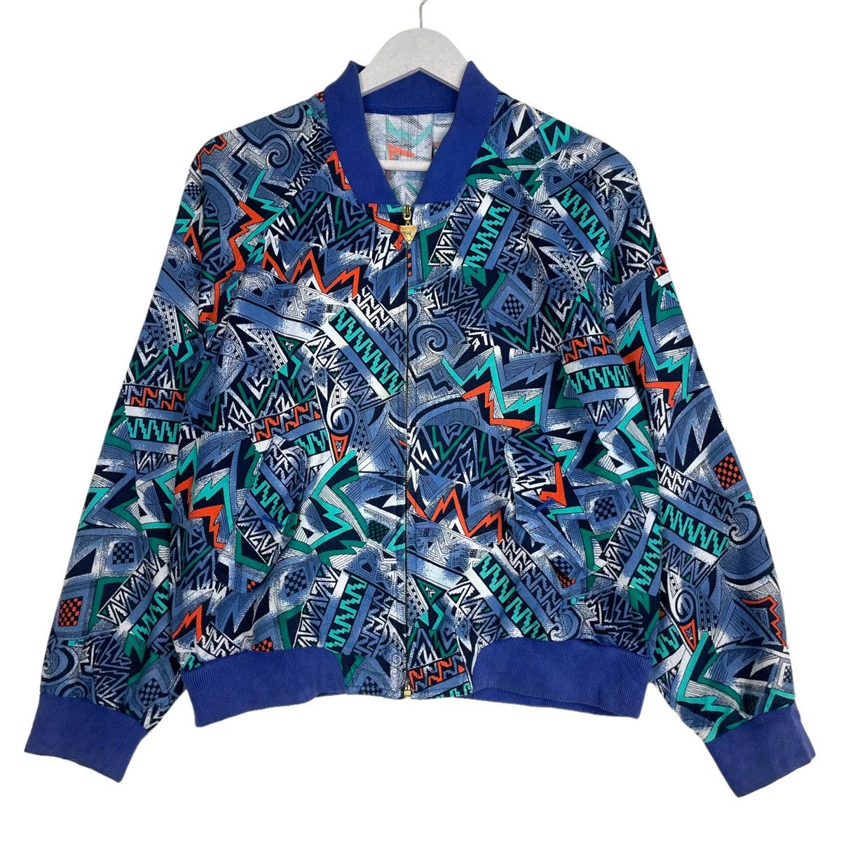 💥80s LANCETTI RETRO DESIGN ART PRINTED JACKET