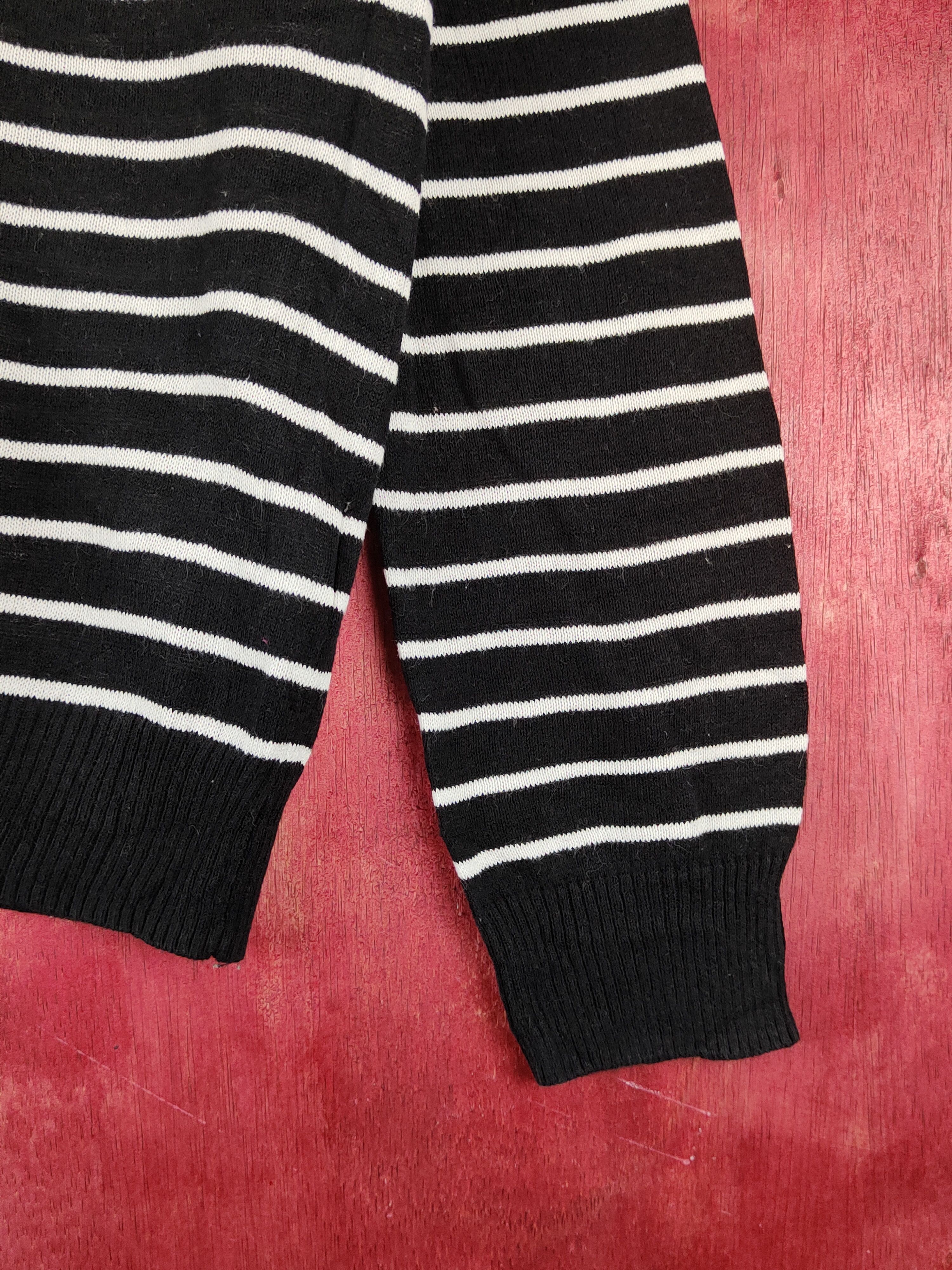 Japanese Brand Japanese Brand Black/White Stripe Knitwear Cardigan #S1235 Size S / US 4 / IT 40 - 6 Thumbnail