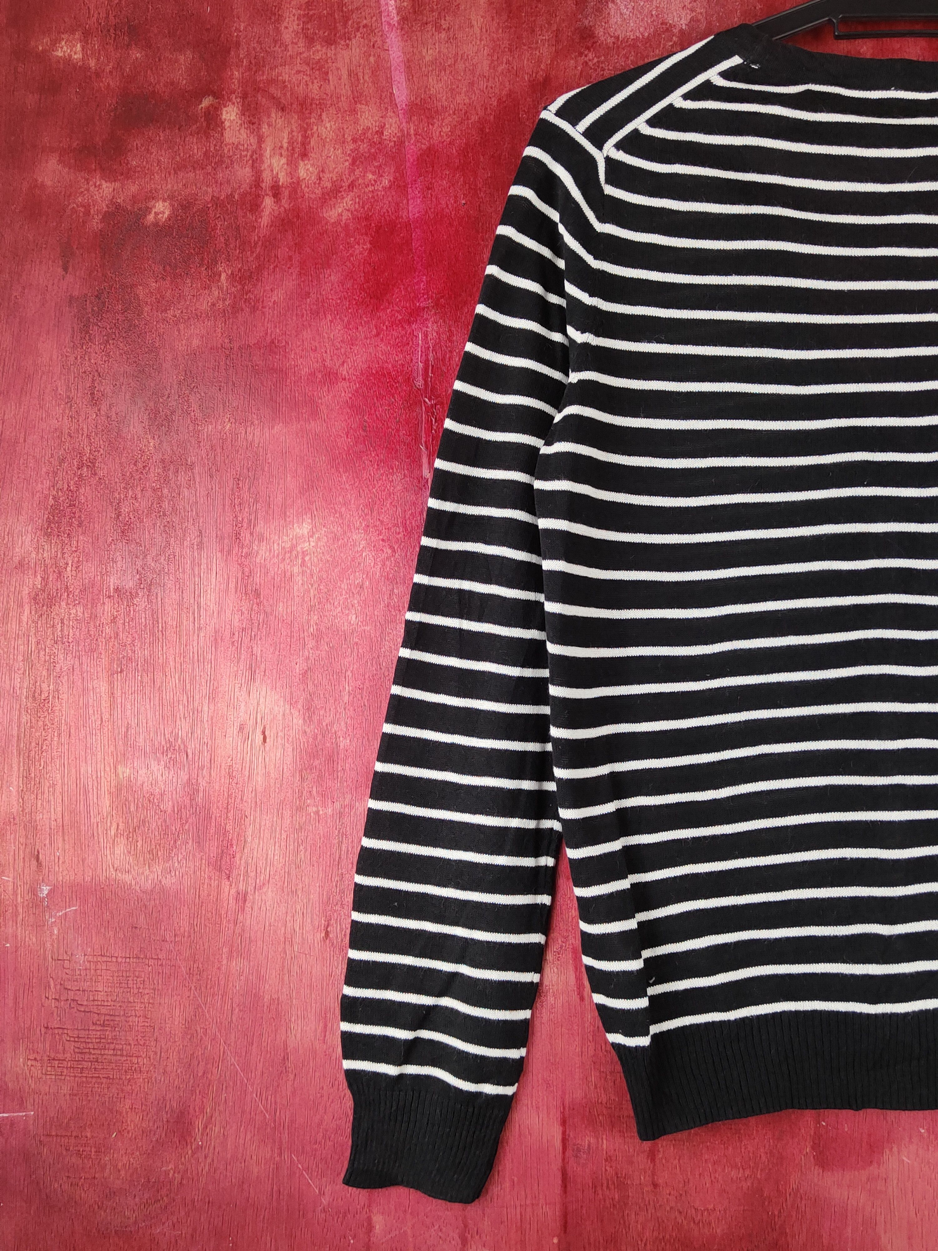 Japanese Brand Japanese Brand Black/White Stripe Knitwear Cardigan #S1235 Size S / US 4 / IT 40 - 8 Thumbnail