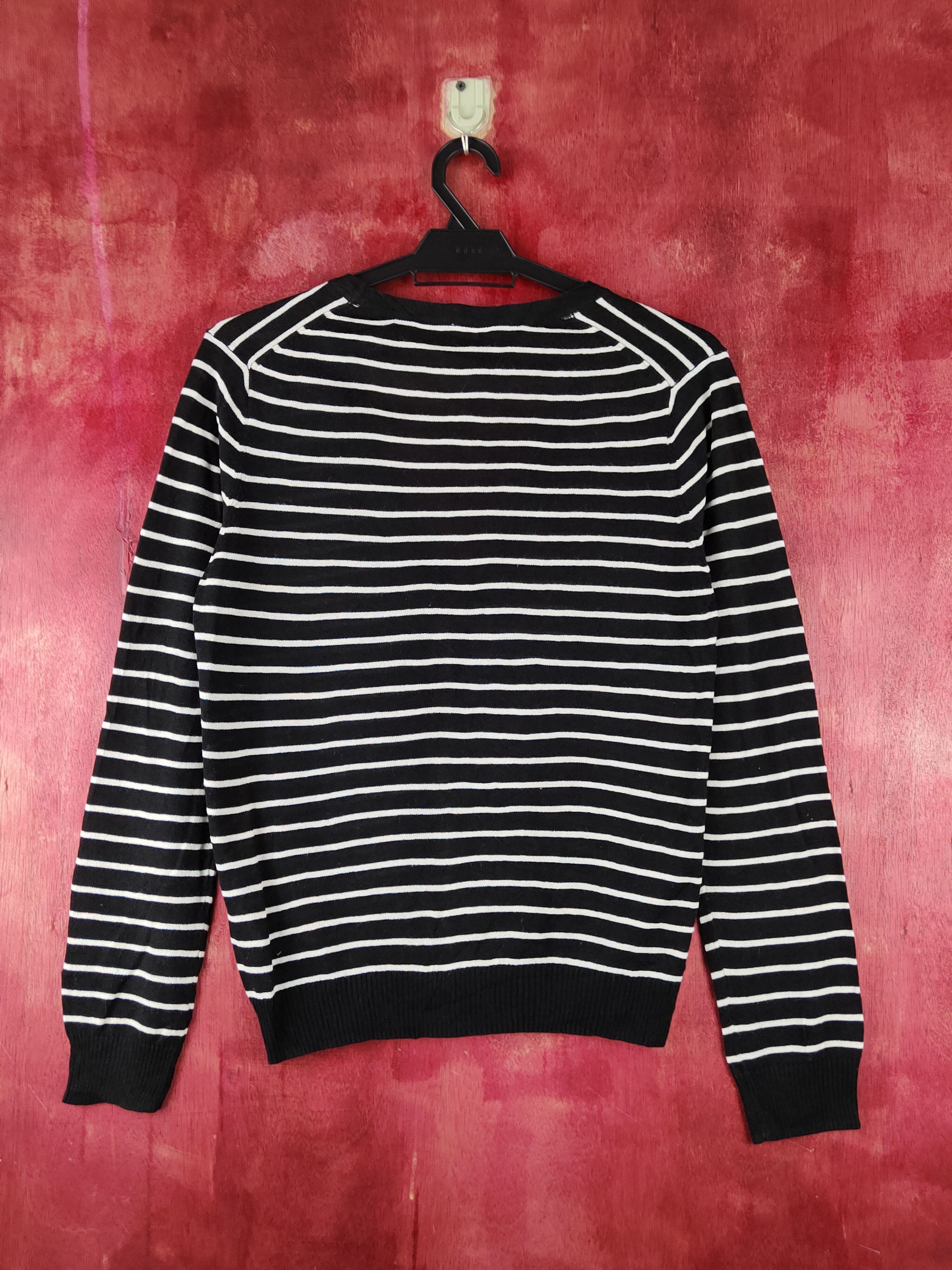 Japanese Brand Japanese Brand Black/White Stripe Knitwear Cardigan #S1235 Size S / US 4 / IT 40 - 7 Thumbnail