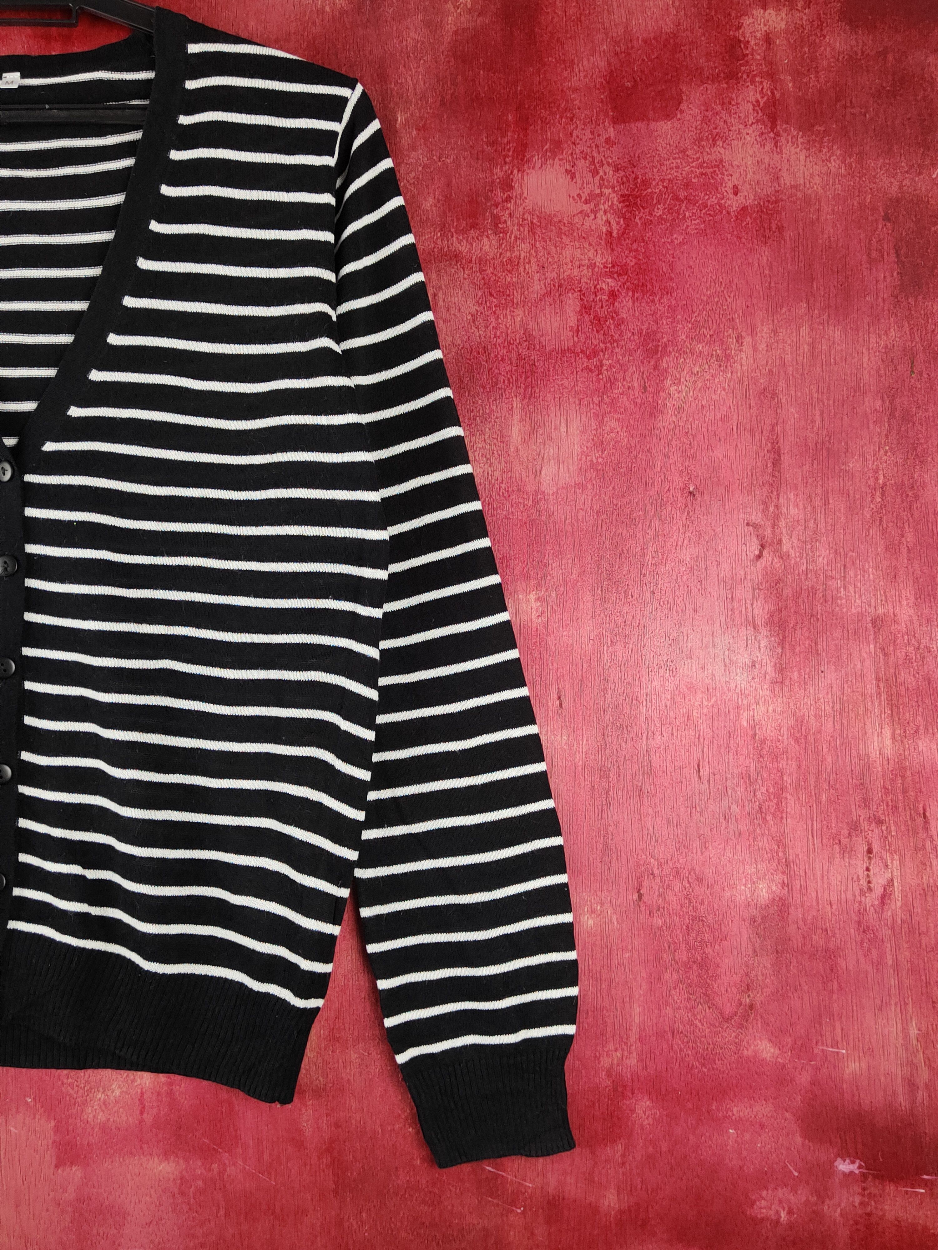 Japanese Brand Japanese Brand Black/White Stripe Knitwear Cardigan #S1235 Size S / US 4 / IT 40 - 5 Thumbnail