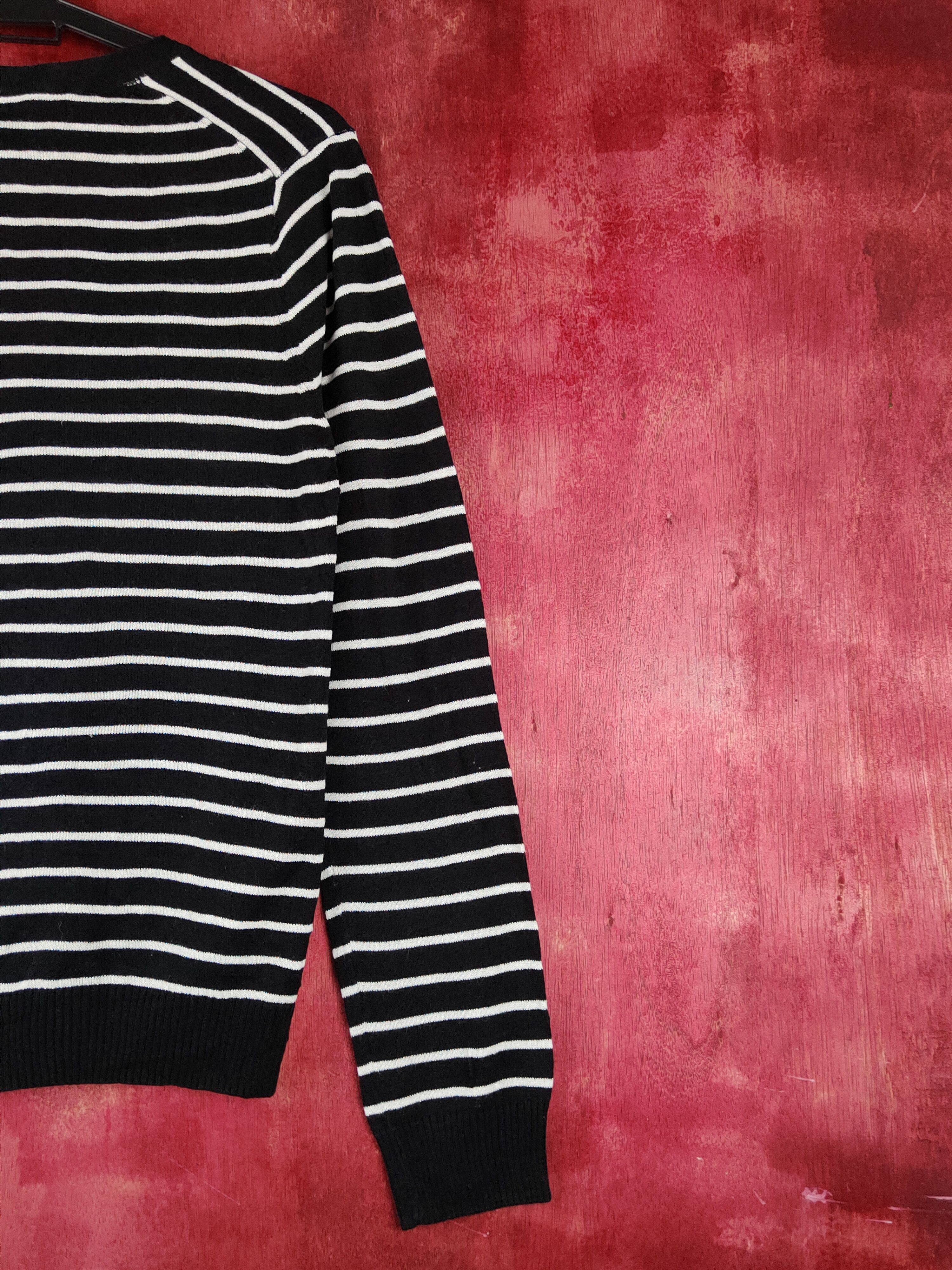 Japanese Brand Japanese Brand Black/White Stripe Knitwear Cardigan #S1235 Size S / US 4 / IT 40 - 9 Thumbnail