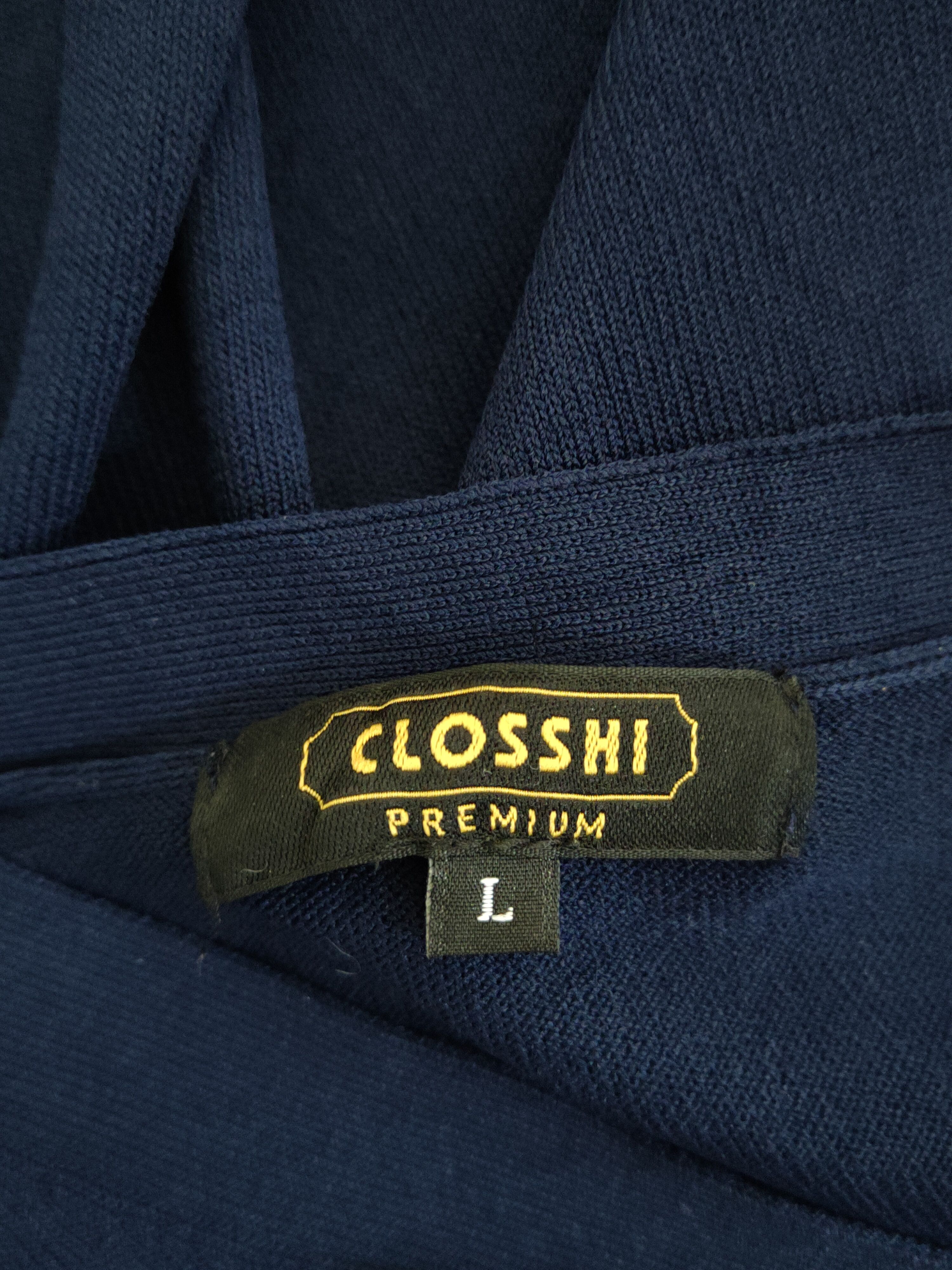 Japanese Brand Closshi Navy Knitwear Cardigan japan vintage #S1234 Size L / US 10 / IT 46 - 11 Thumbnail