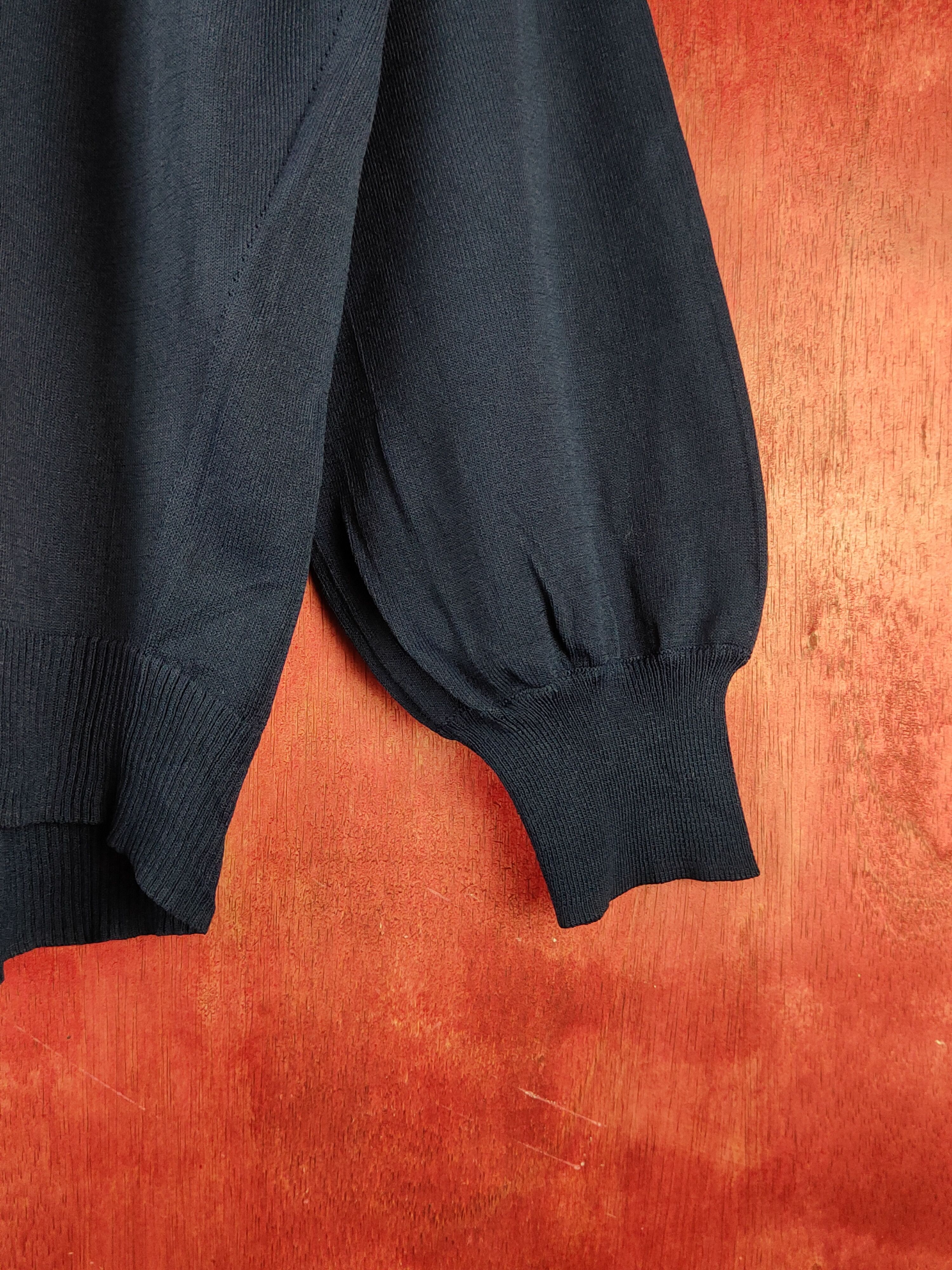 Japanese Brand Closshi Navy Knitwear Cardigan japan vintage #S1234 Size L / US 10 / IT 46 - 6 Thumbnail