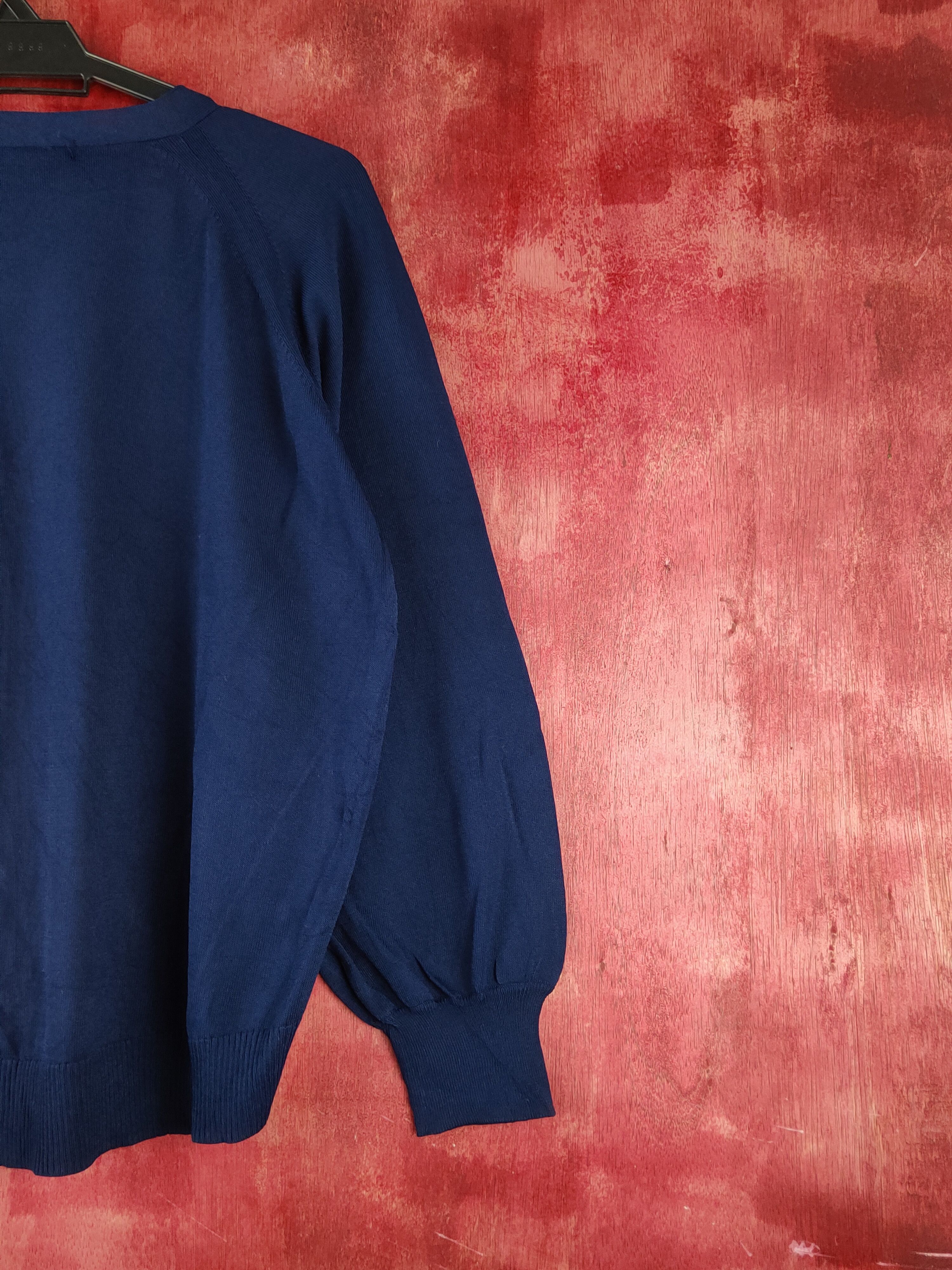 Japanese Brand Closshi Navy Knitwear Cardigan japan vintage #S1234 Size L / US 10 / IT 46 - 9 Thumbnail