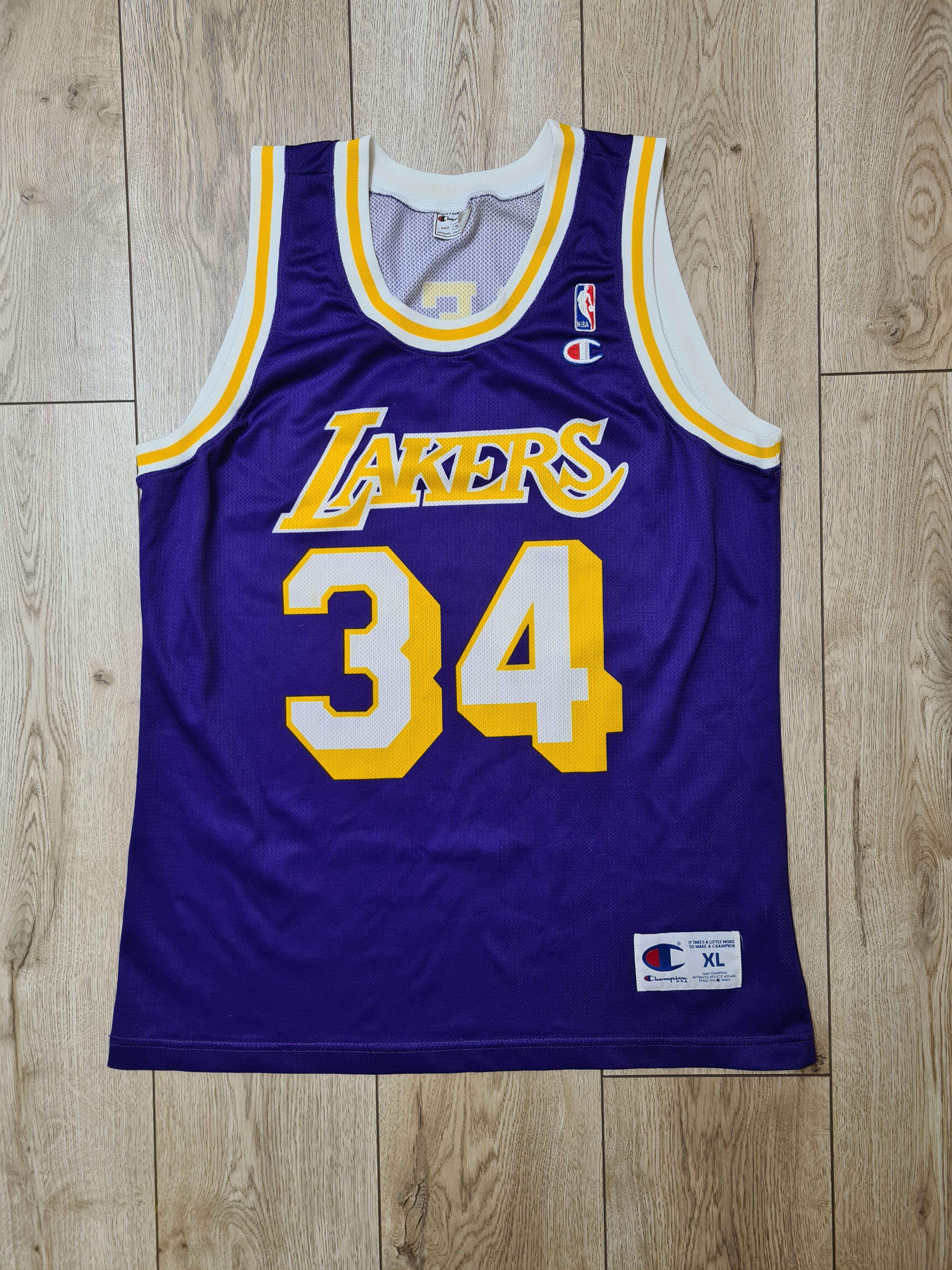 Champion LA LAKERS VINTAGE SHAQUILLE O'Neal CHAMPION BASKETBALL SHIRT Size US XL / EU 56 / 4 - 1 Thumbnail