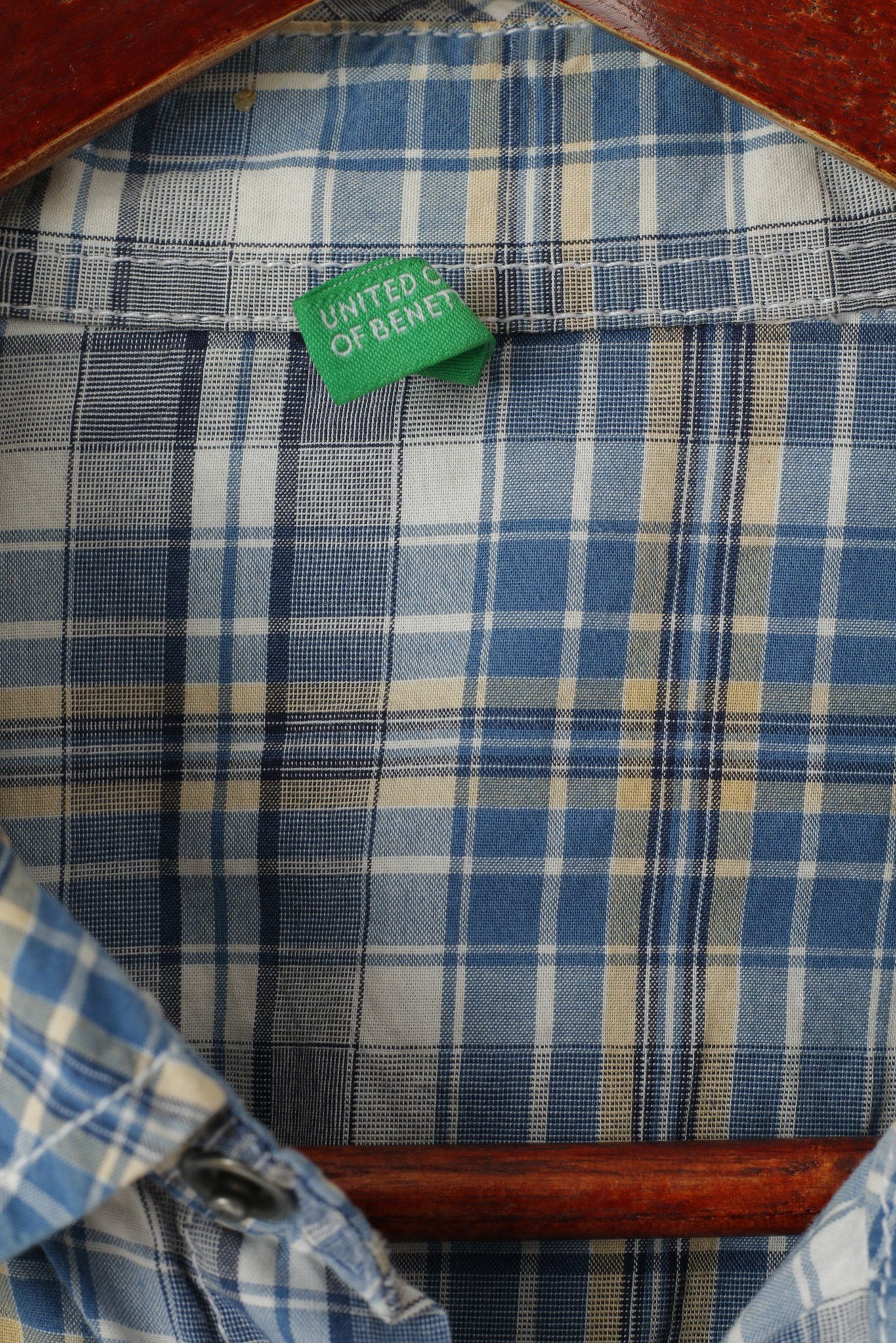 United Colors Of Benetton United Colors Of Benetton Men XL (L) Casual Shirt Blue 3995 Size US XL / EU 56 / 4 - 3 Thumbnail