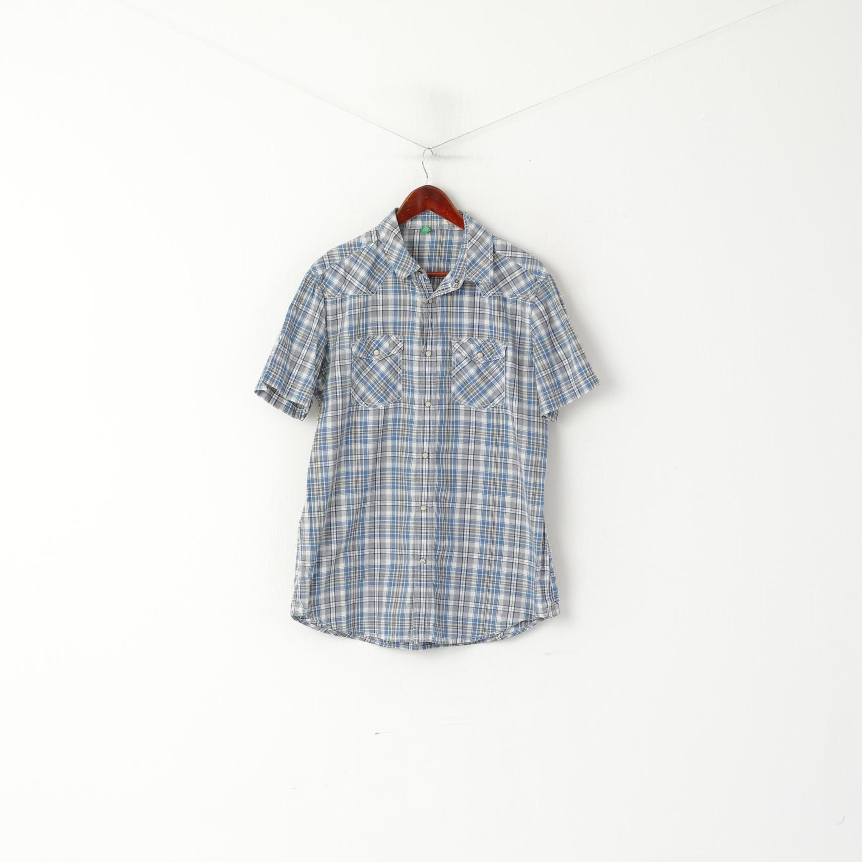 United Colors Of Benetton United Colors Of Benetton Men XL (L) Casual Shirt Blue 3995 Size US XL / EU 56 / 4 - 1 Thumbnail
