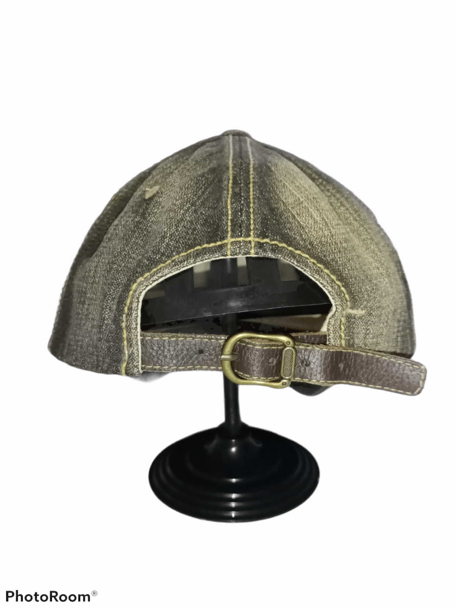 Von Dutch Distressed Denim x Von Dutch Leather Buckle Adjustment Cap Size ONE SIZE - 5 Thumbnail