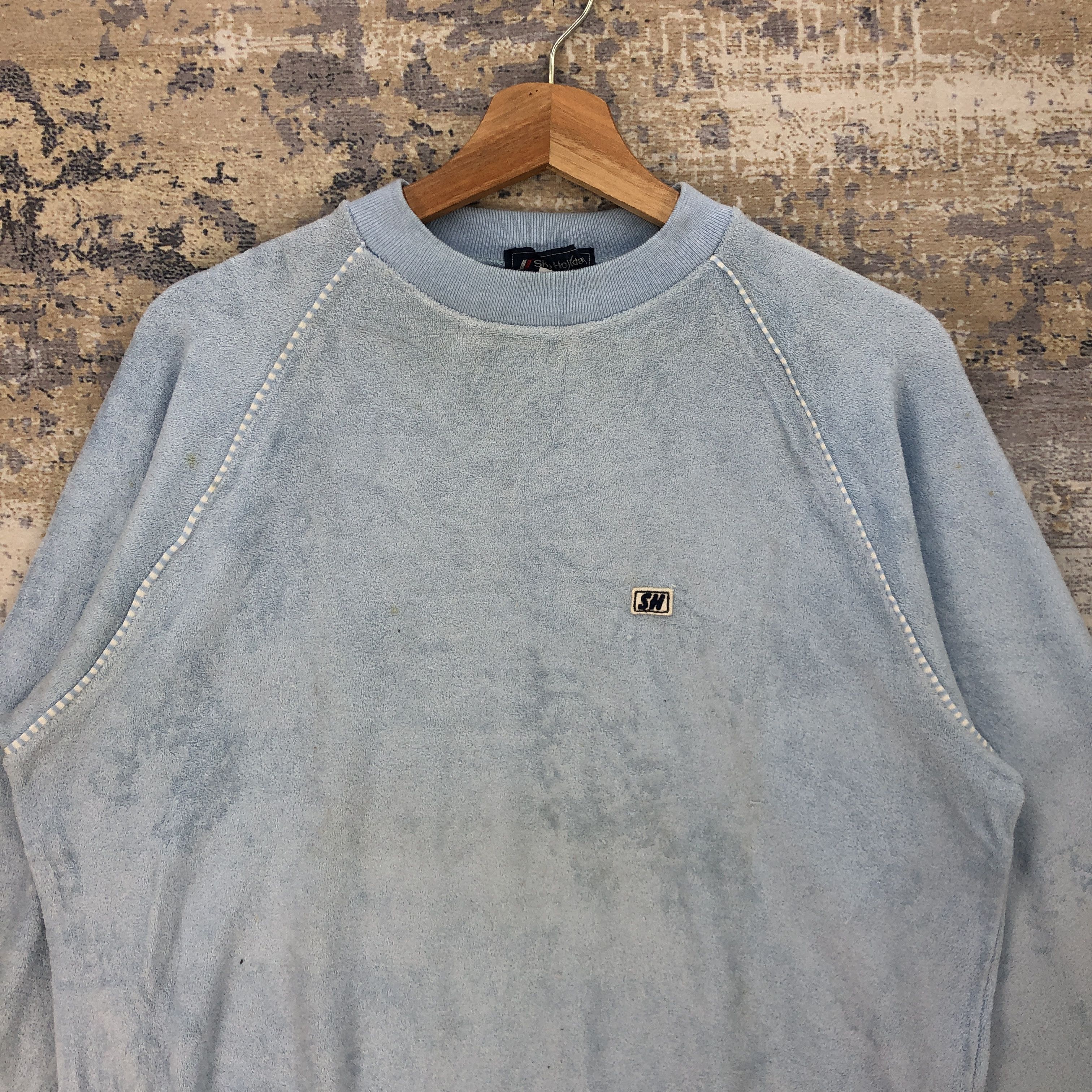 Japanese Brand Vintage 90's Sky Holidays Sweater Japanese Towel Sweatshirt Size US M / EU 48-50 / 2 - 2 Thumbnail