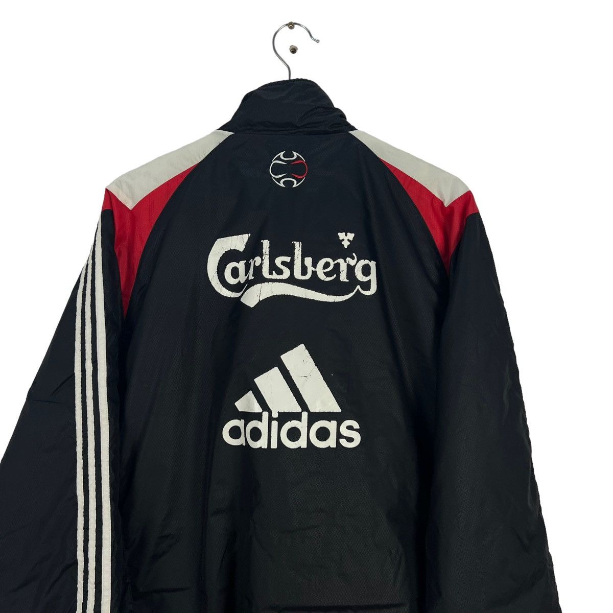 Adidas VINTAGE COACH JACKET ADIDAS LIVERPOOL CARLSBERG BIG LOGO Size US M / EU 48-50 / 2 - 3 Thumbnail