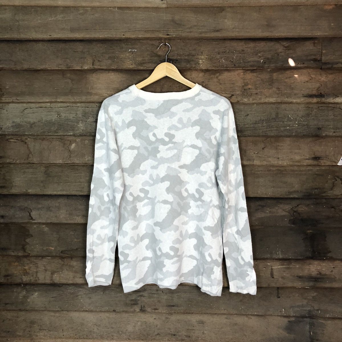 Japanese Brand Azul Grey soft Camo Knitwear Sweater #6754 Size US M / EU 48-50 / 2 - 8 Thumbnail