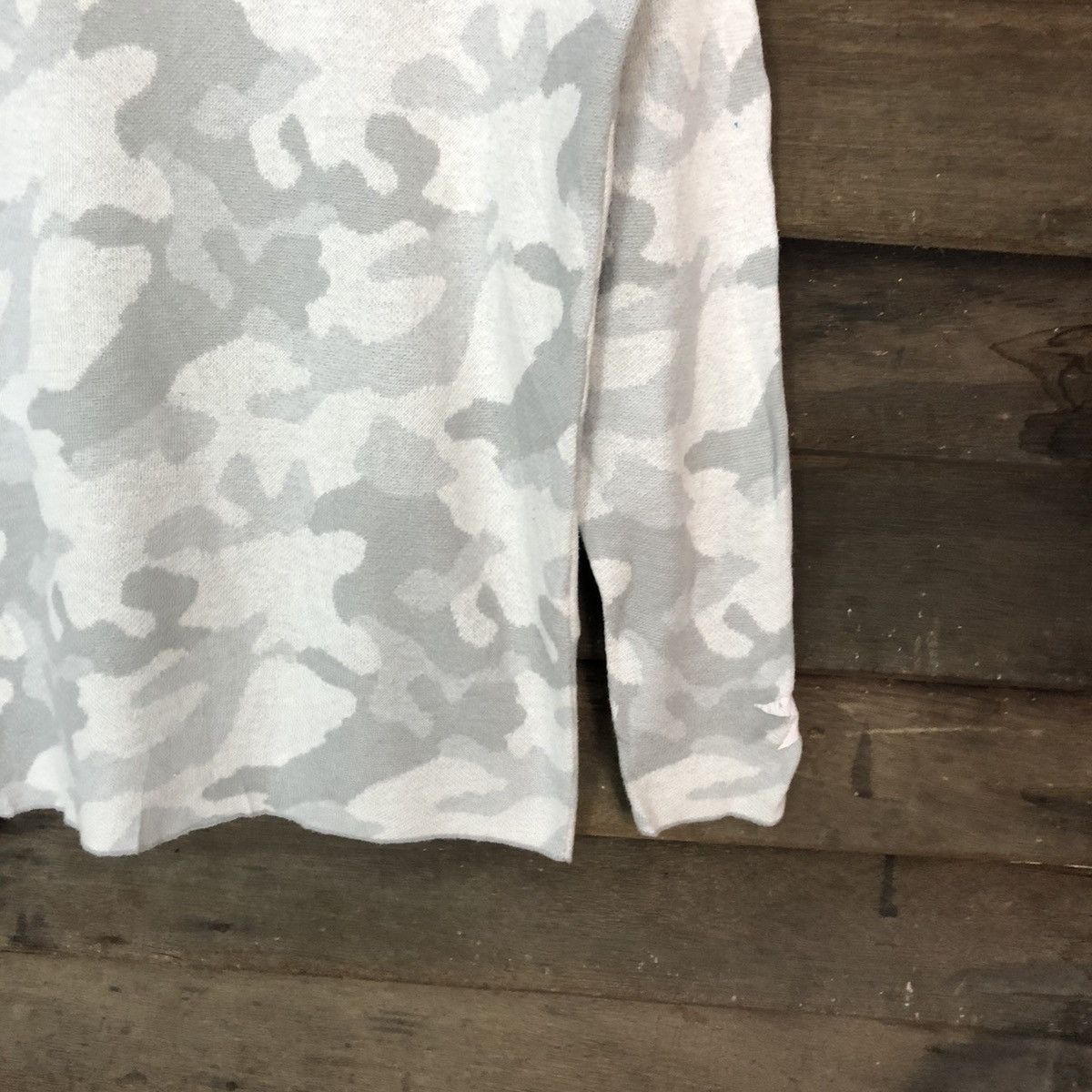Japanese Brand Azul Grey soft Camo Knitwear Sweater #6754 Size US M / EU 48-50 / 2 - 5 Thumbnail
