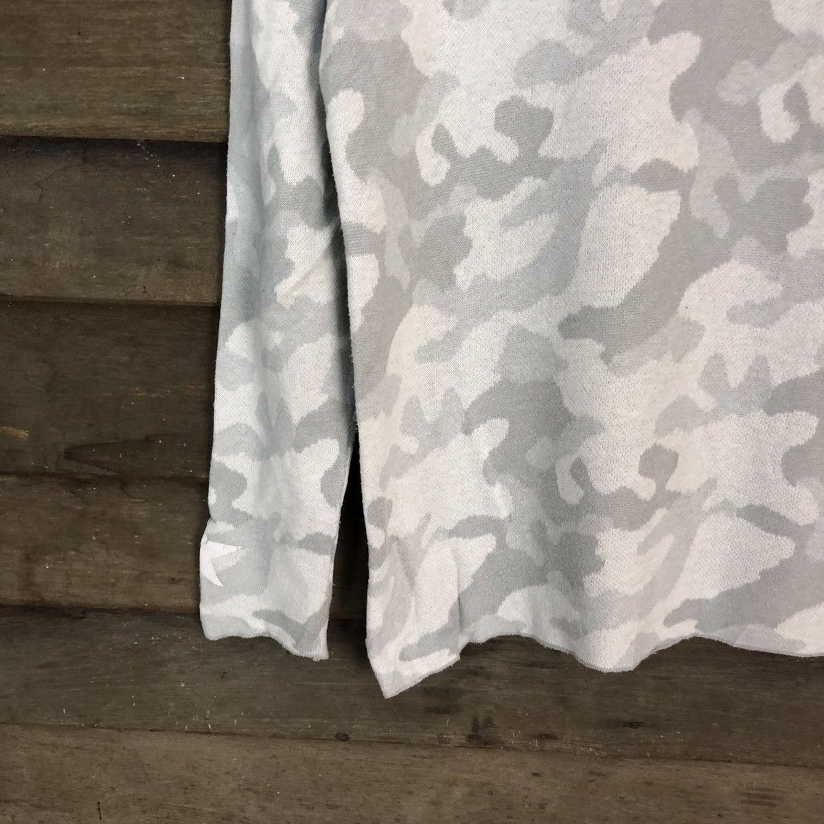 Japanese Brand Azul Grey soft Camo Knitwear Sweater #6754 Size US M / EU 48-50 / 2 - 4 Thumbnail