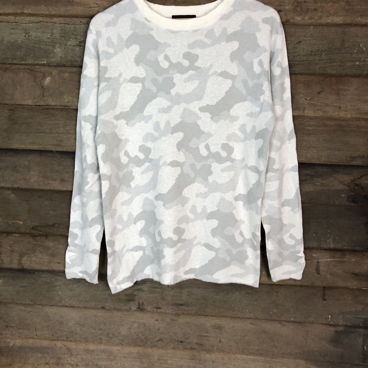 Japanese Brand Azul Grey soft Camo Knitwear Sweater #6754 Size US M / EU 48-50 / 2 - 3 Thumbnail