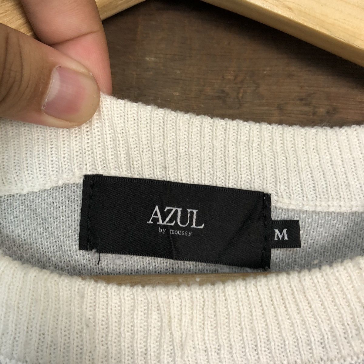 Japanese Brand Azul Grey soft Camo Knitwear Sweater #6754 Size US M / EU 48-50 / 2 - 6 Thumbnail