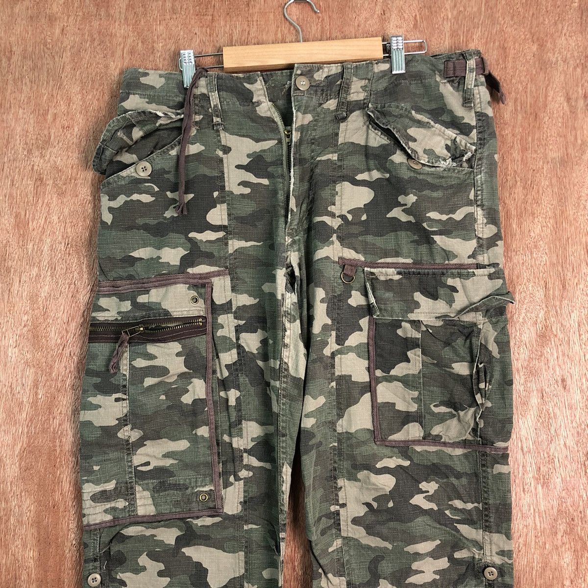 Japanese Brand Rush Hour Camo Multipocket Tactical Cargo Pants #c212 Size US 34 / EU 50 - 2 Thumbnail