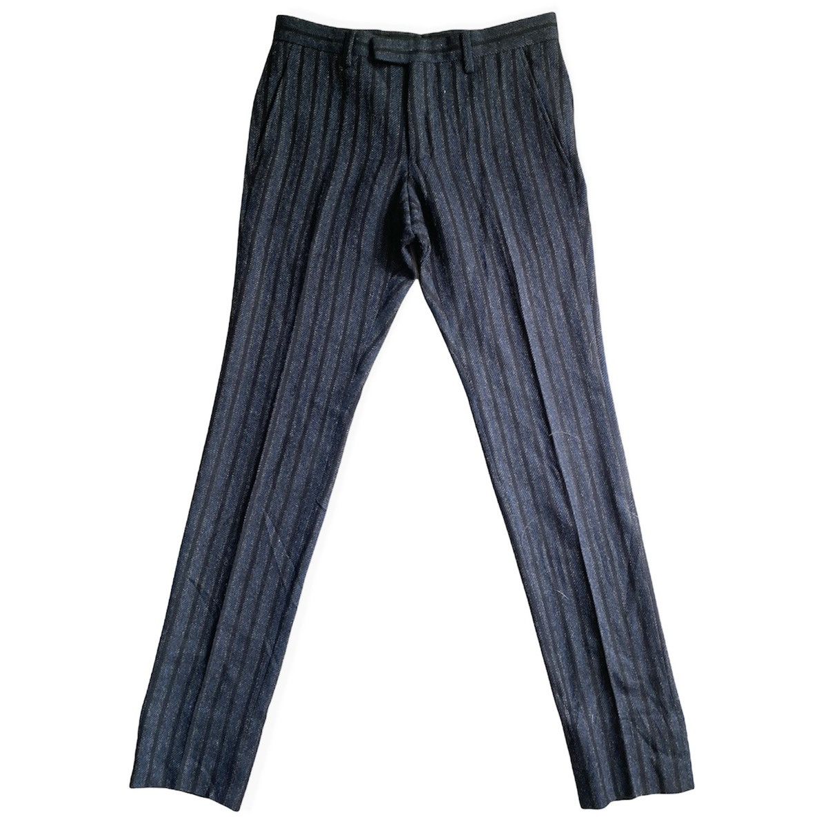 Image of Vintage Gucci Skinny Wool Striped Pants, Men's (Size 31)