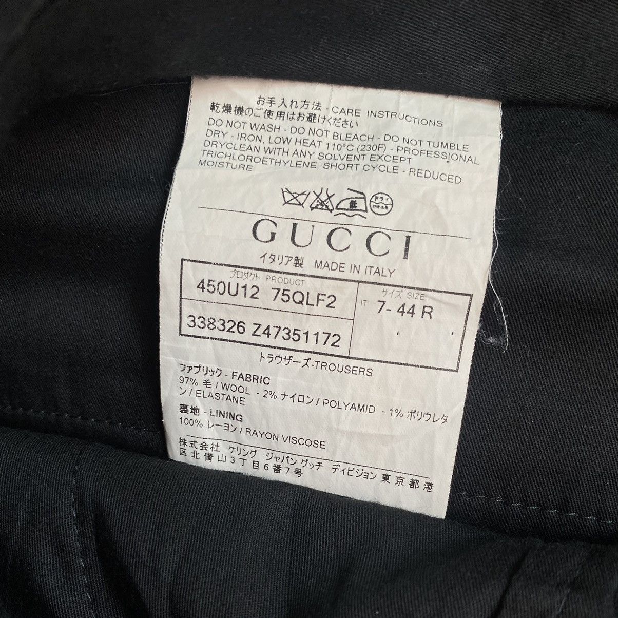 Gucci Vintage Gucci Skinny Wool Striped Pants Size US 31 - 6 Thumbnail