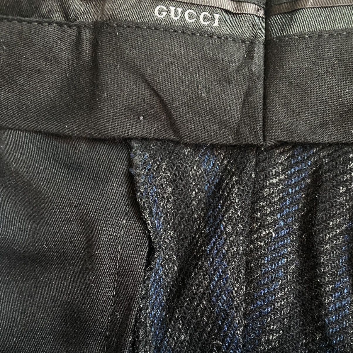 Gucci Vintage Gucci Skinny Wool Striped Pants Size US 31 - 4 Thumbnail