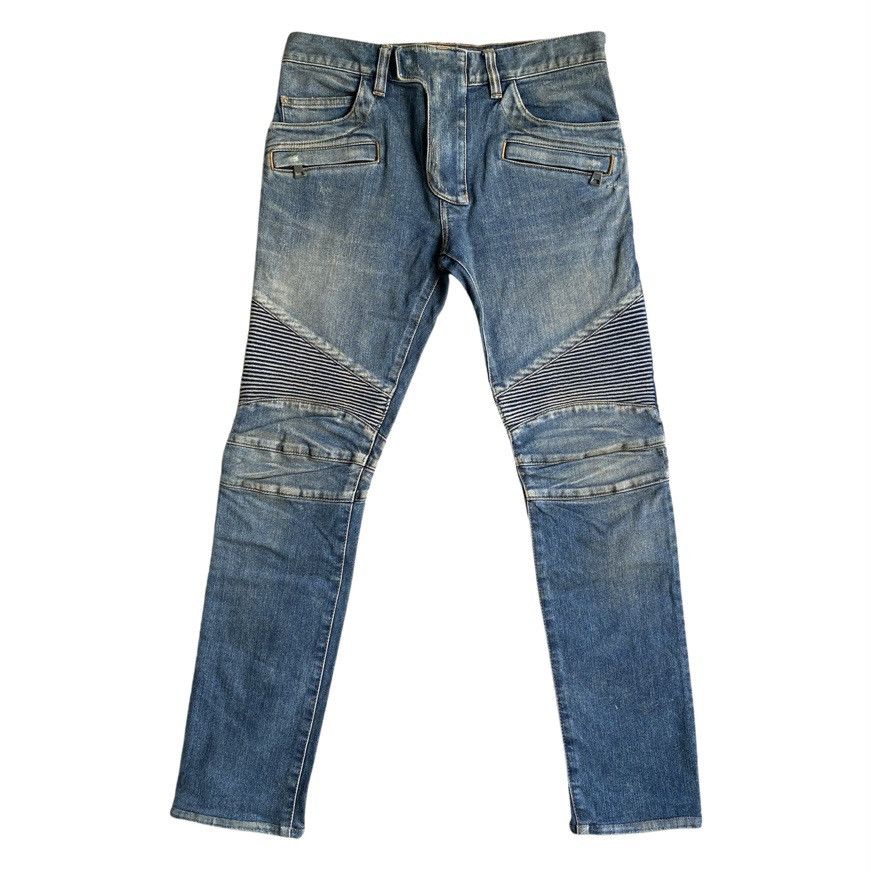 Balmain SS14 Biker Denim Size US 29 - 1 Thumbnail