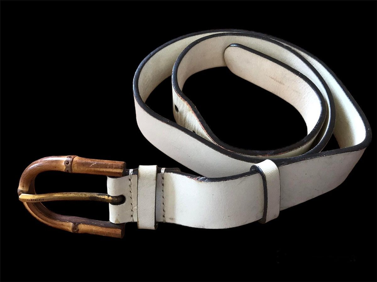 image of Gucci Bamboo Buckle White Leather, Men's