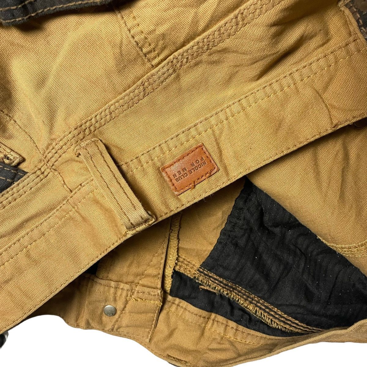 Nicole Club 🇯🇵 NICOLE CLUB FOR MEN SPIRAL CUT LEATHER POCKET PANTS Size US 31 - 9 Thumbnail