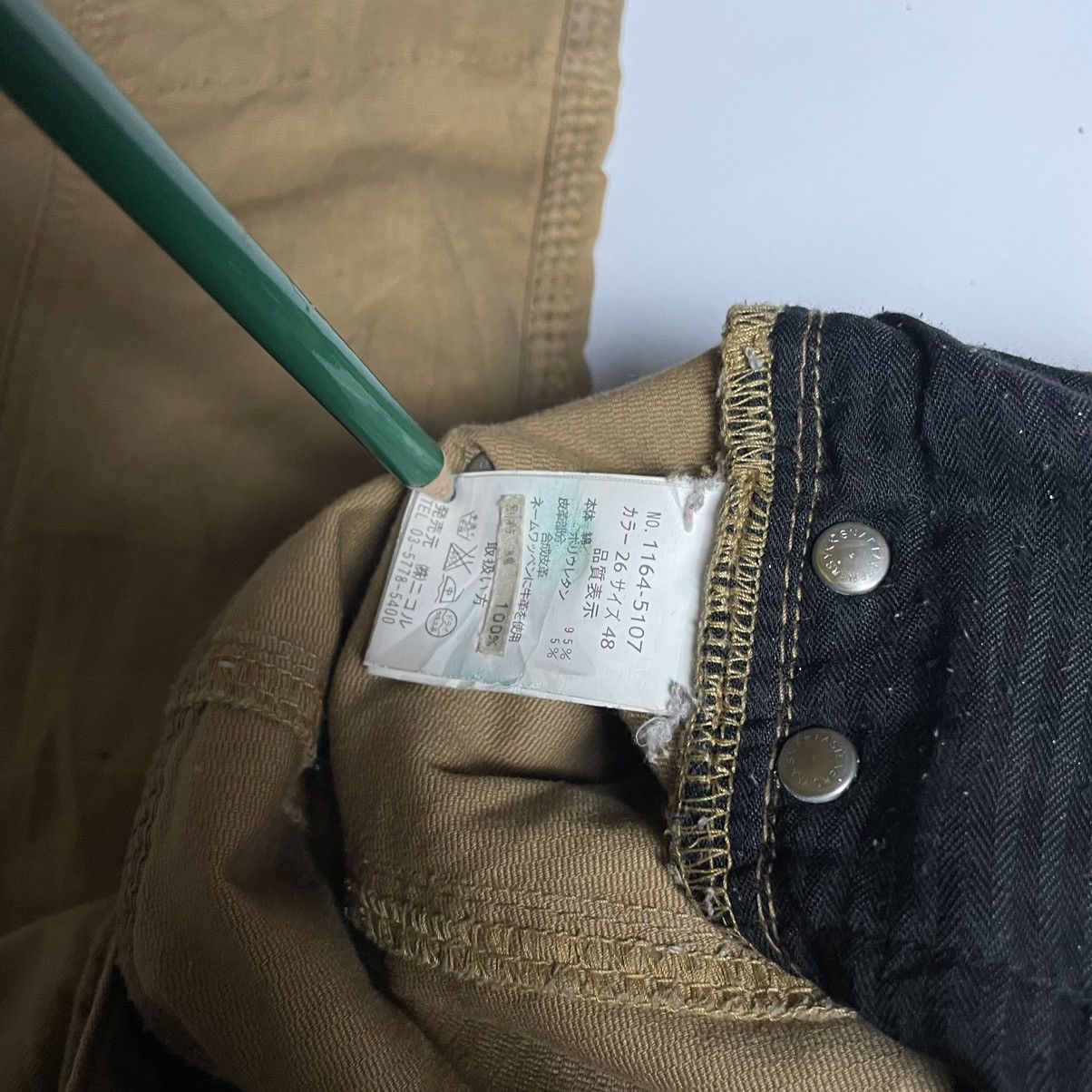 Nicole Club 🇯🇵 NICOLE CLUB FOR MEN SPIRAL CUT LEATHER POCKET PANTS Size US 31 - 12 Thumbnail