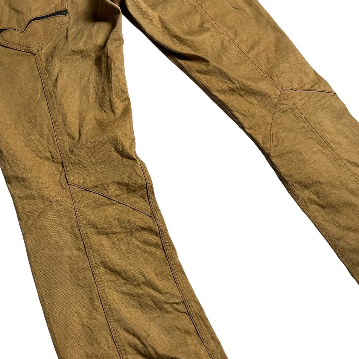 Nicole Club 🇯🇵 NICOLE CLUB FOR MEN SPIRAL CUT LEATHER POCKET PANTS Size US 31 - 8 Thumbnail