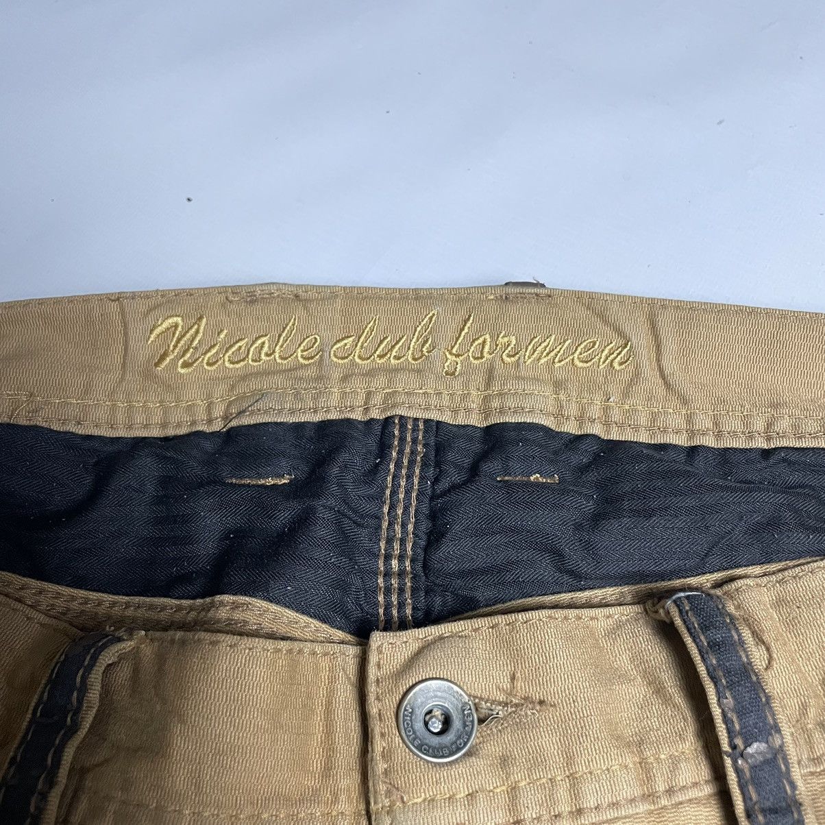 Nicole Club 🇯🇵 NICOLE CLUB FOR MEN SPIRAL CUT LEATHER POCKET PANTS Size US 31 - 10 Thumbnail