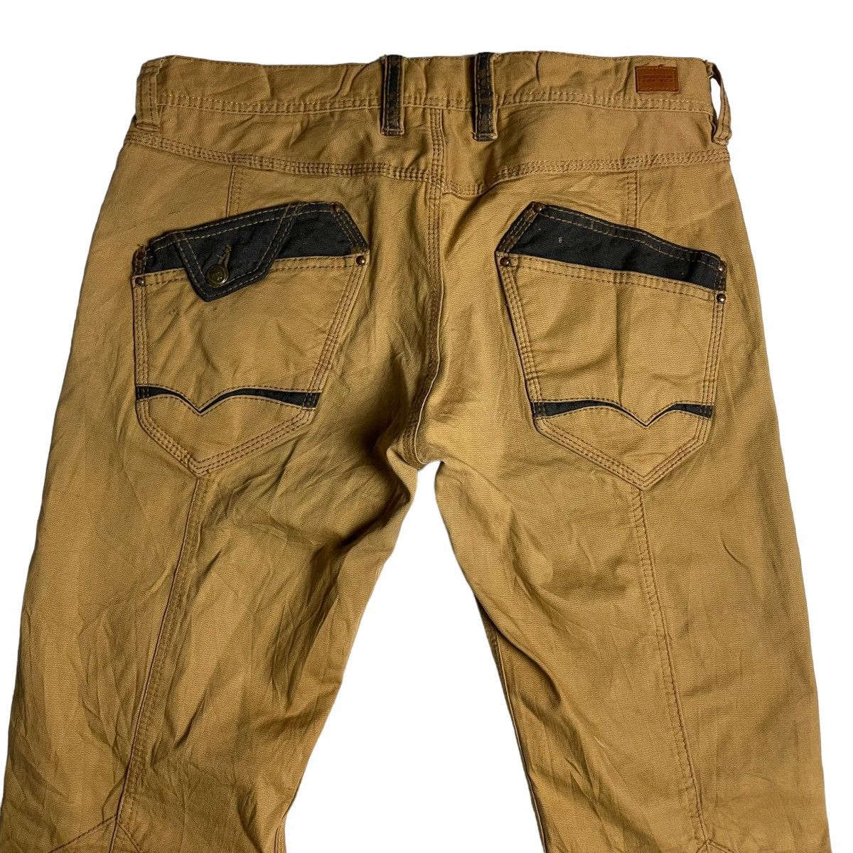 Nicole Club 🇯🇵 NICOLE CLUB FOR MEN SPIRAL CUT LEATHER POCKET PANTS Size US 31 - 5 Thumbnail