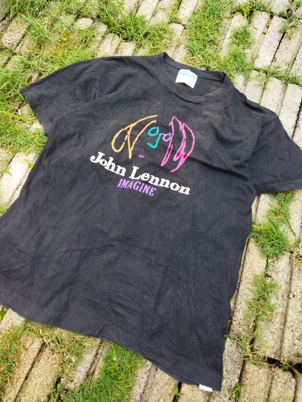 Vintage Vintage John Lennon Imagine Yoko Ono Sunfaded Tees Size US L / EU 52-54 / 3 - 2 Thumbnail