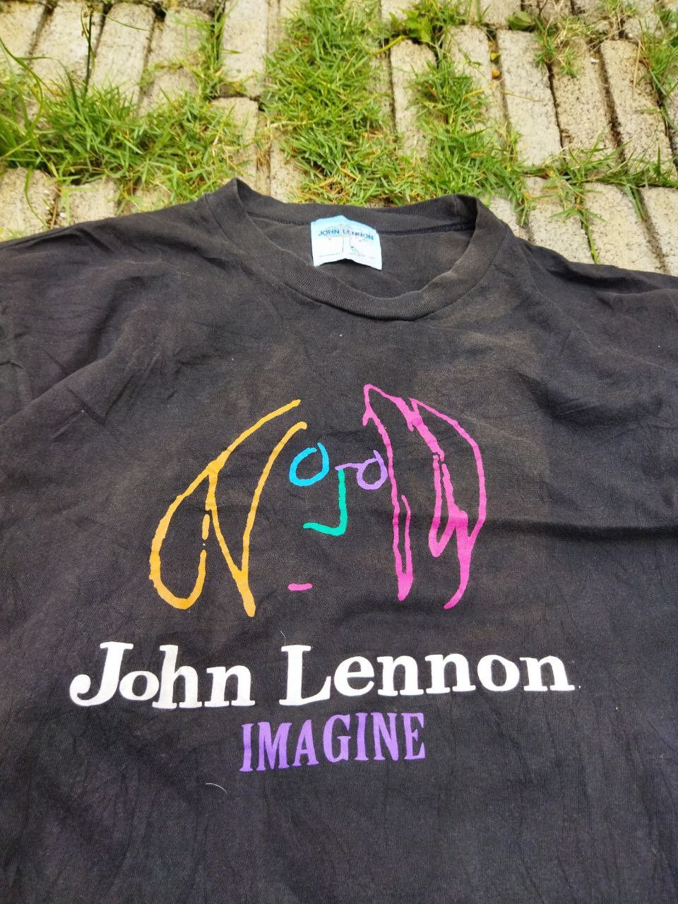 Vintage Vintage John Lennon Imagine Yoko Ono Sunfaded Tees Size US L / EU 52-54 / 3 - 7 Thumbnail