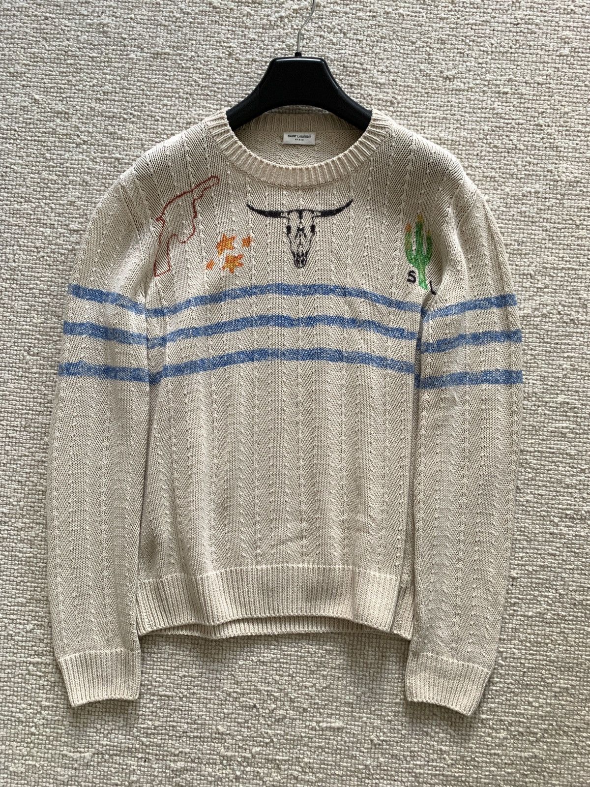 Destroyed knit sweater | Saint Laurent | YSL.com
