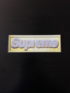 Supreme Gold Box Logo Die Cut top Sticker