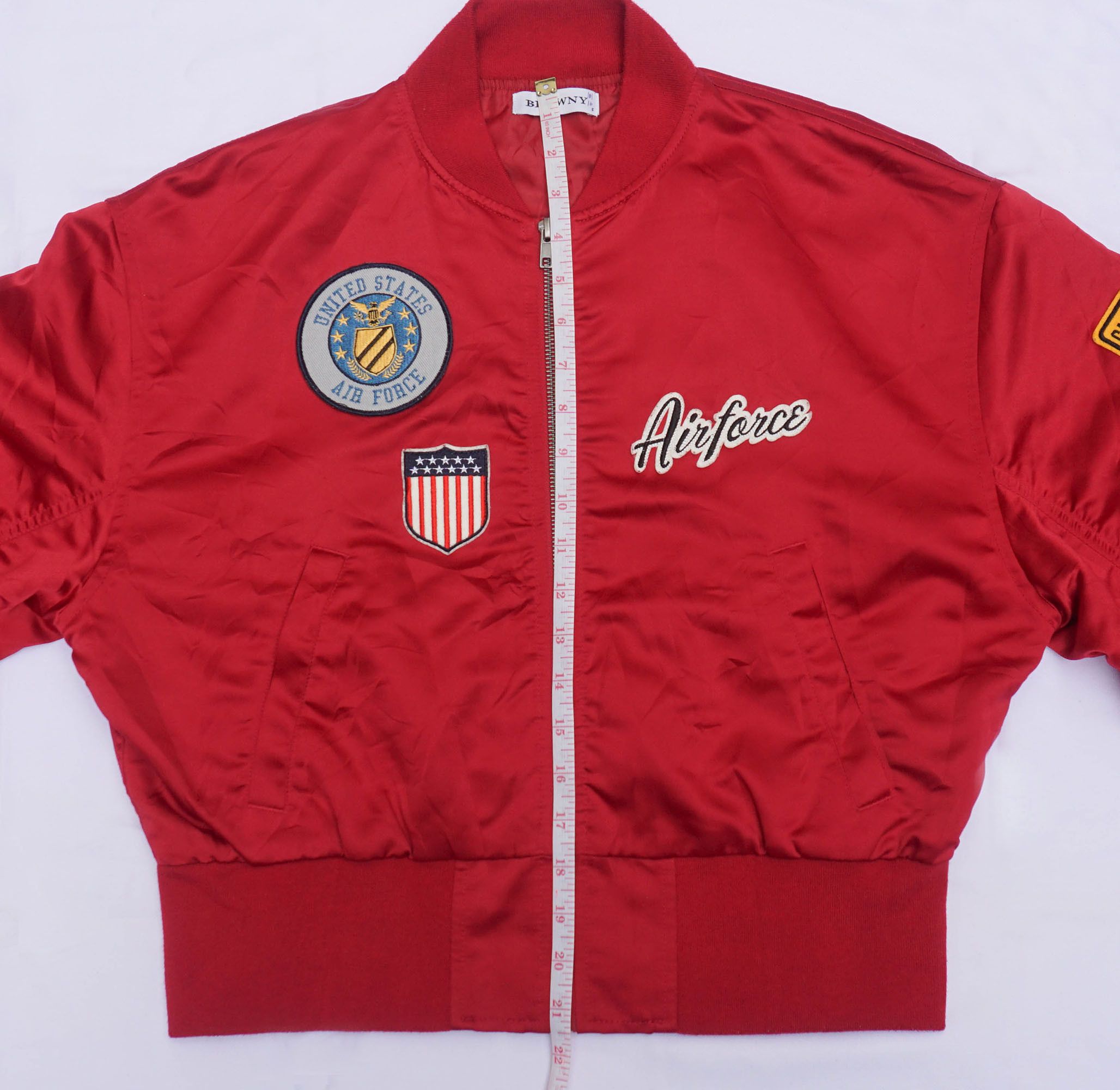 Japanese Brand BROWNY Airforce Patchwork Bomber Jacket Size US L / EU 52-54 / 3 - 13 Thumbnail