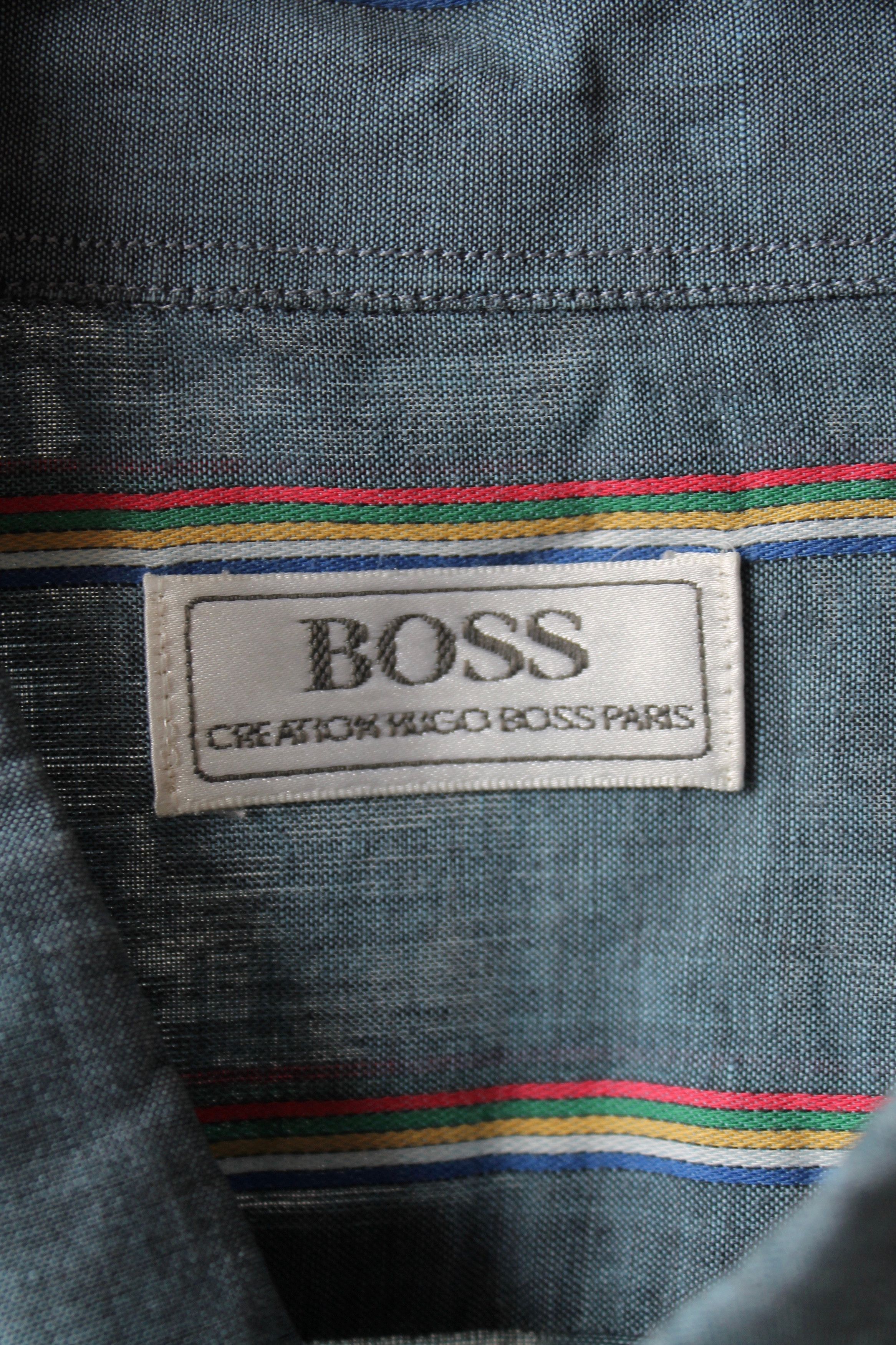 Hugo Boss 80's RARE Creation HUGO BOSS Paris Retro shirt Striped Size US S / EU 44-46 / 1 - 6 Thumbnail