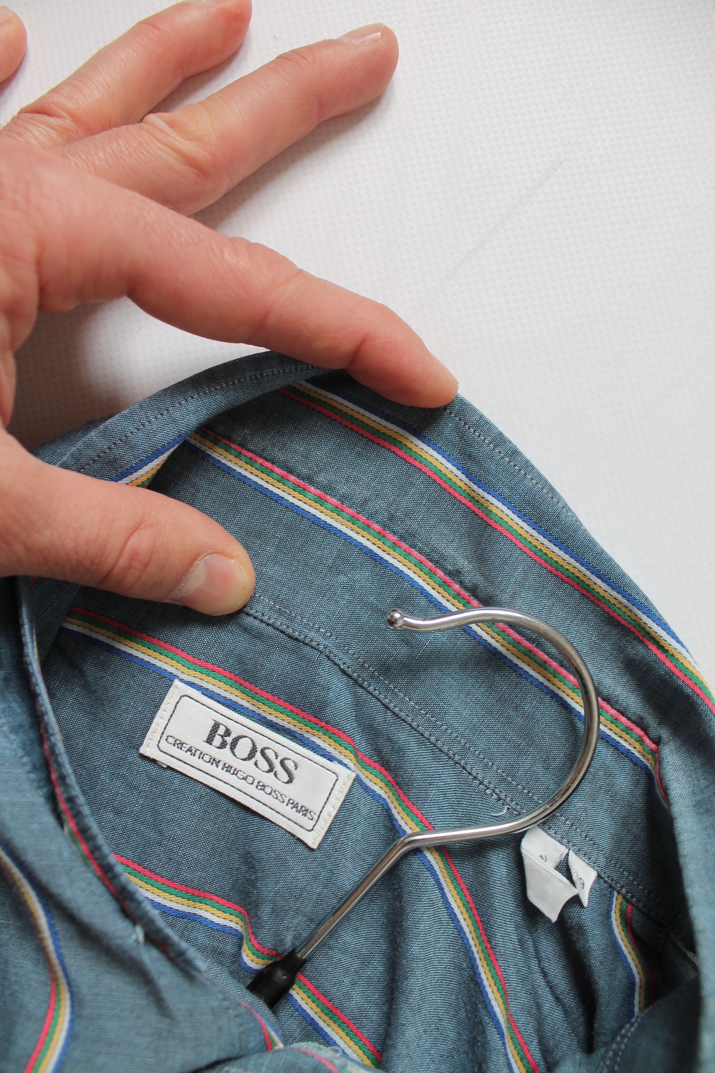 Hugo Boss 80's RARE Creation HUGO BOSS Paris Retro shirt Striped Size US S / EU 44-46 / 1 - 9 Thumbnail